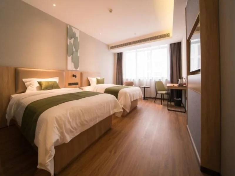 Bed in GreenTree Inn Anhui Hefei Mengcheng Road Beierhuan Express Hotel
