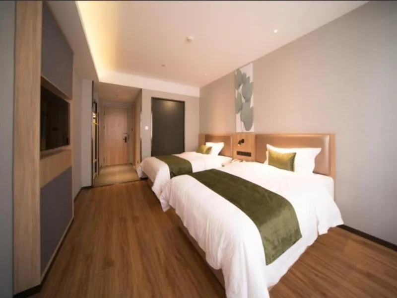 Bed in GreenTree Inn Anhui Hefei Mengcheng Road Beierhuan Express Hotel