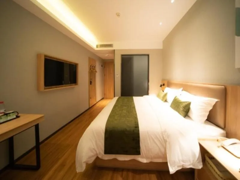 Bed in GreenTree Inn Anhui Hefei Mengcheng Road Beierhuan Express Hotel