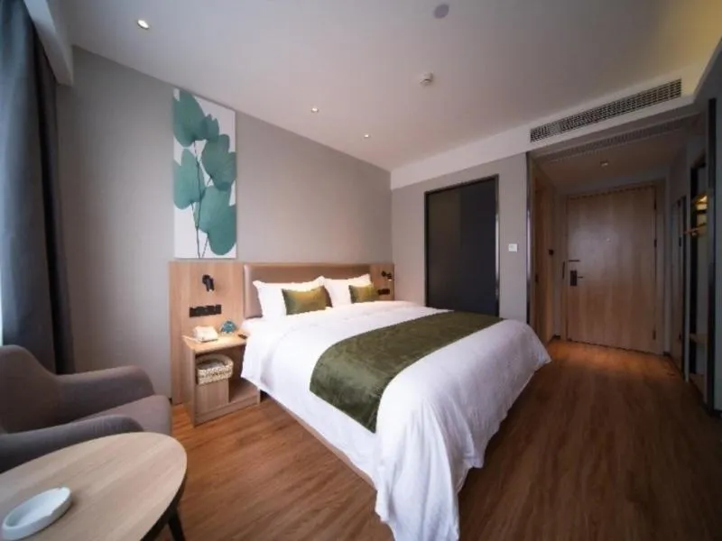 Bed in GreenTree Inn Anhui Hefei Mengcheng Road Beierhuan Express Hotel