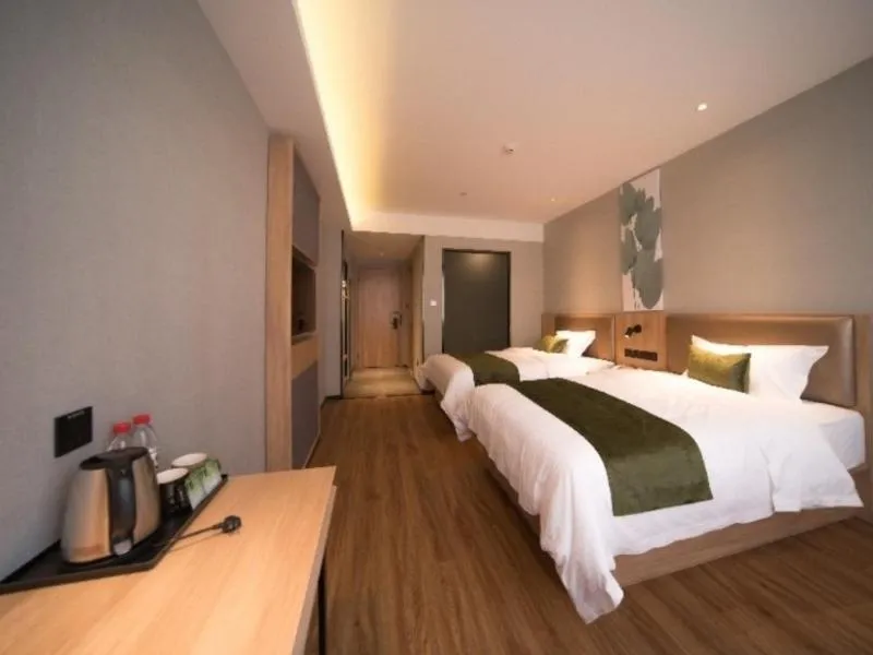 Bed in GreenTree Inn Anhui Hefei Mengcheng Road Beierhuan Express Hotel