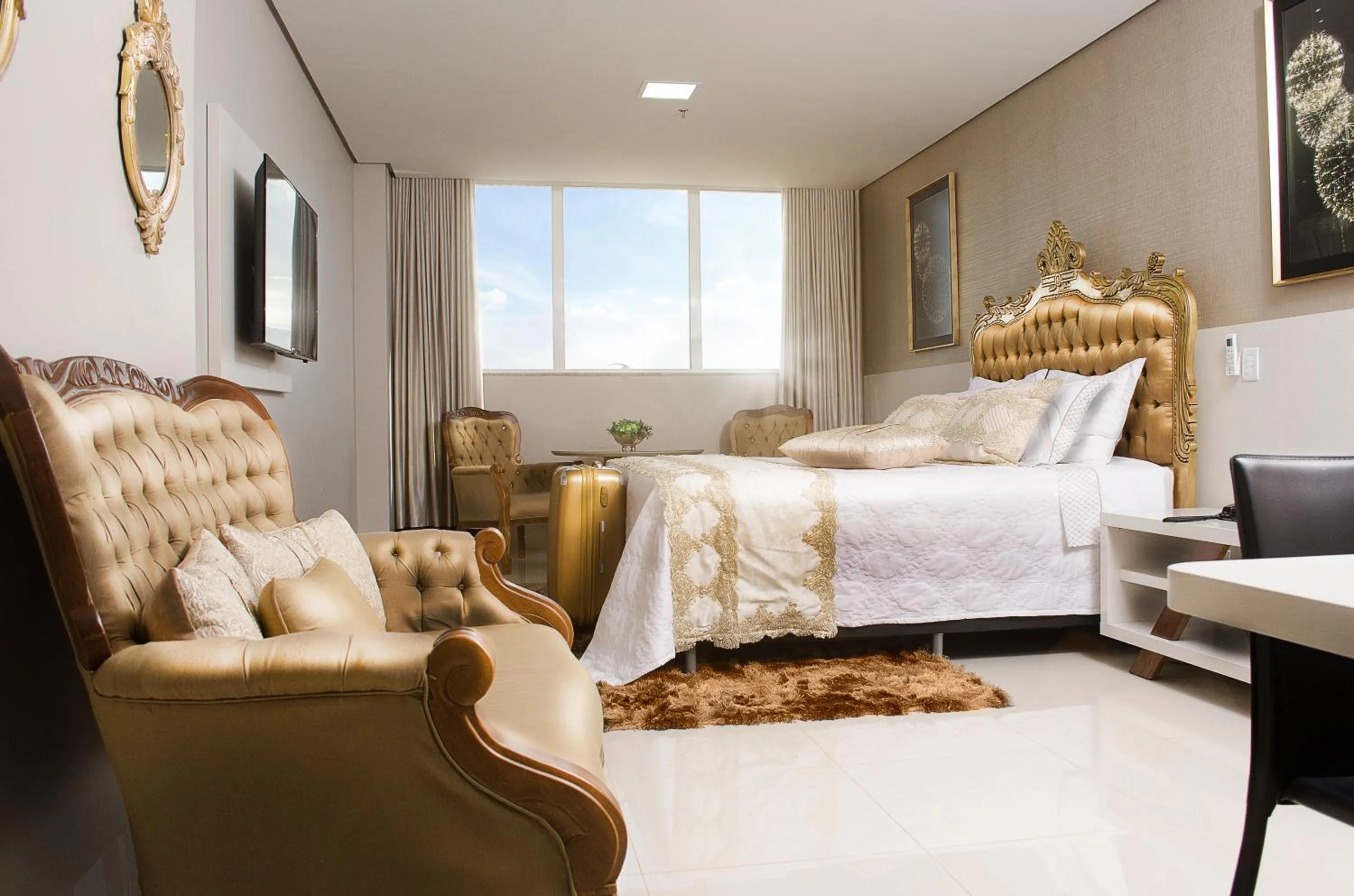 Bed in Céu Palmas Hotel