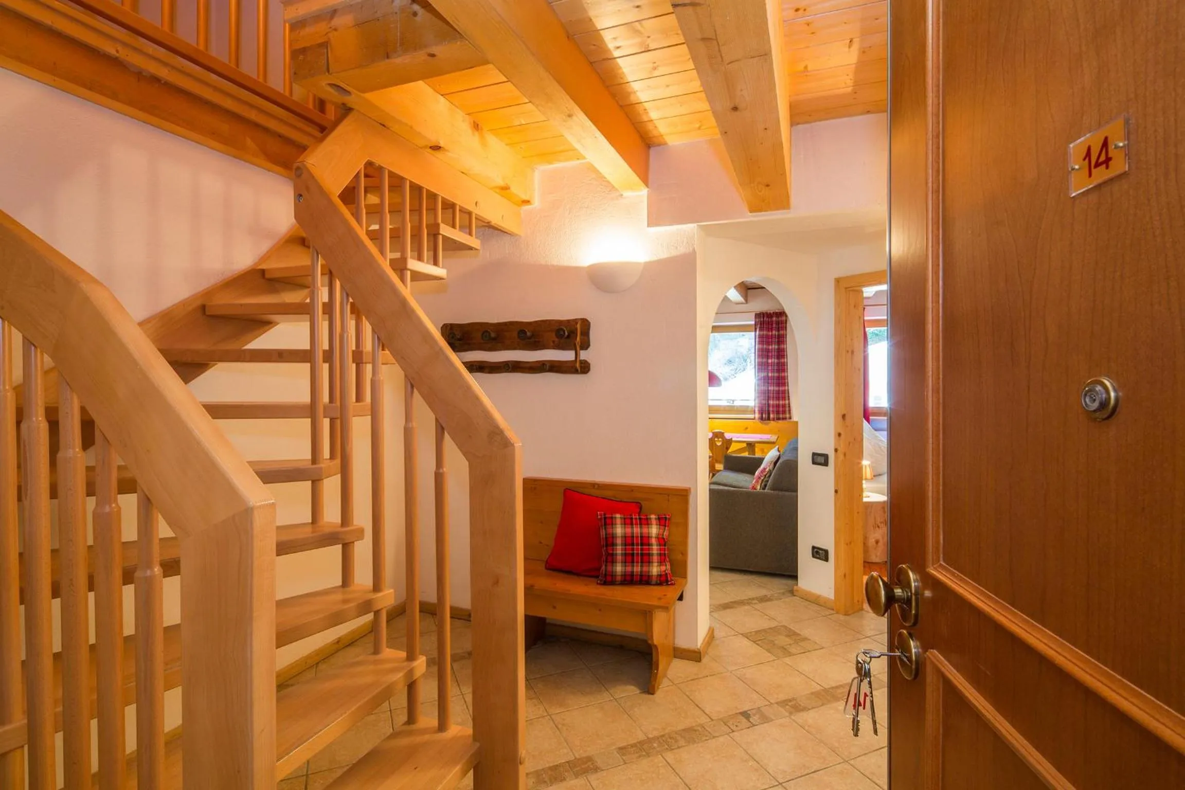 Living room, Bed in Stelvio Residence