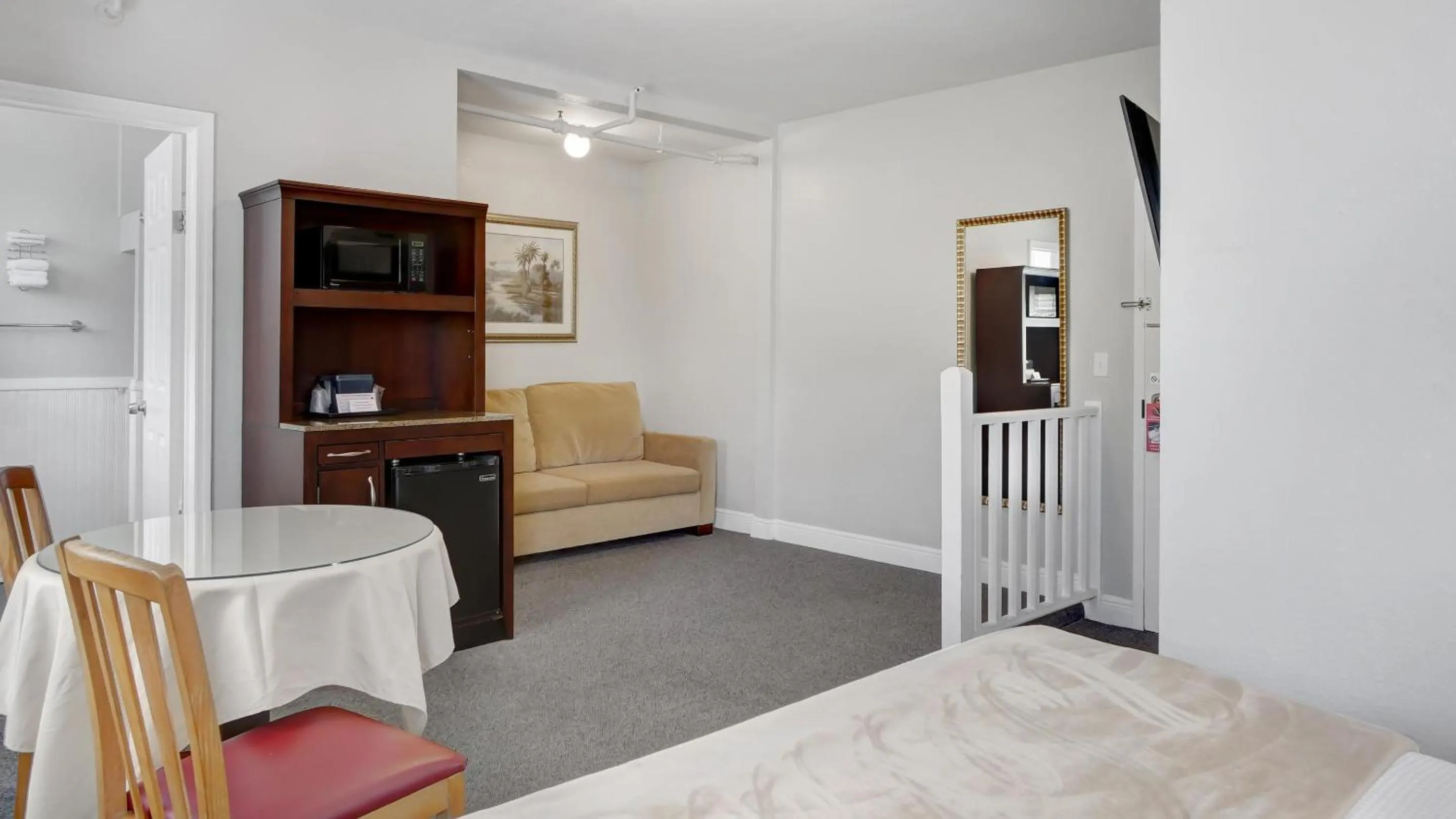 View (from property/room), Bed in Crystal Bay Historic Hotel