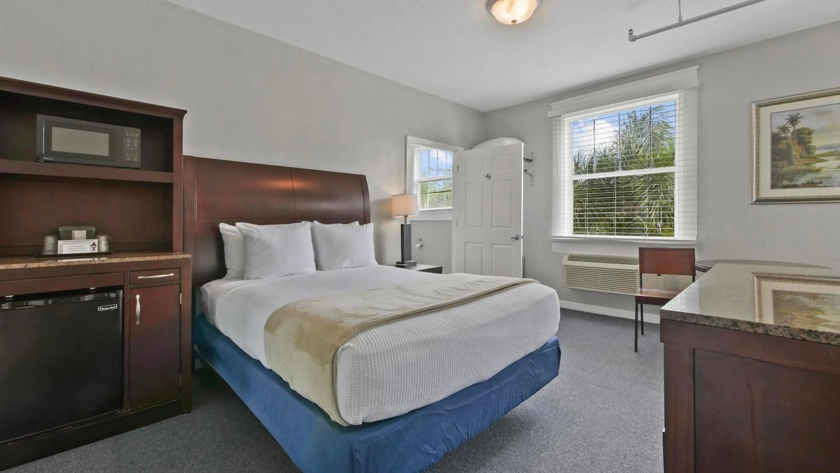 Bed in Crystal Bay Historic Hotel