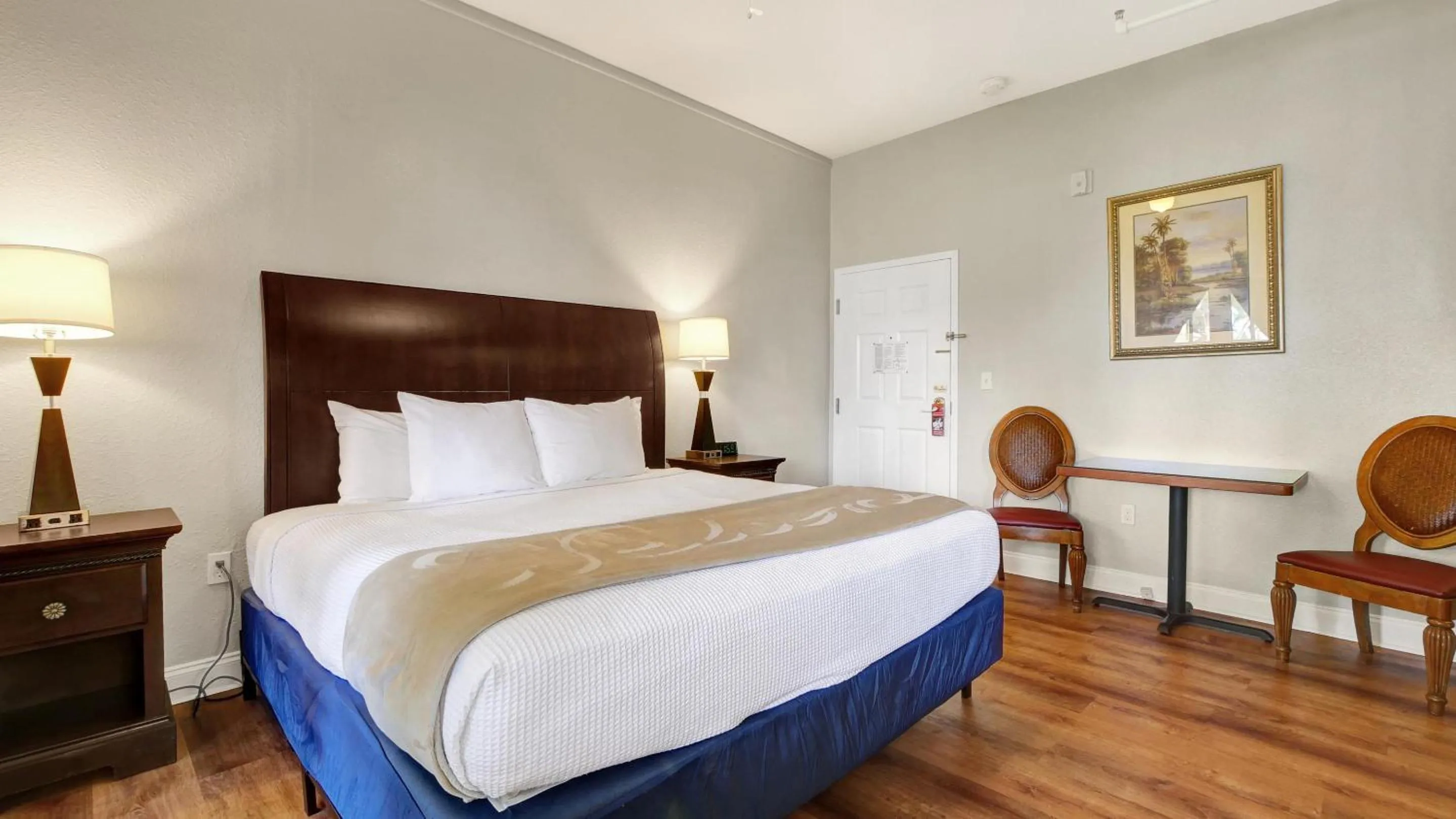 Bed in Crystal Bay Historic Hotel