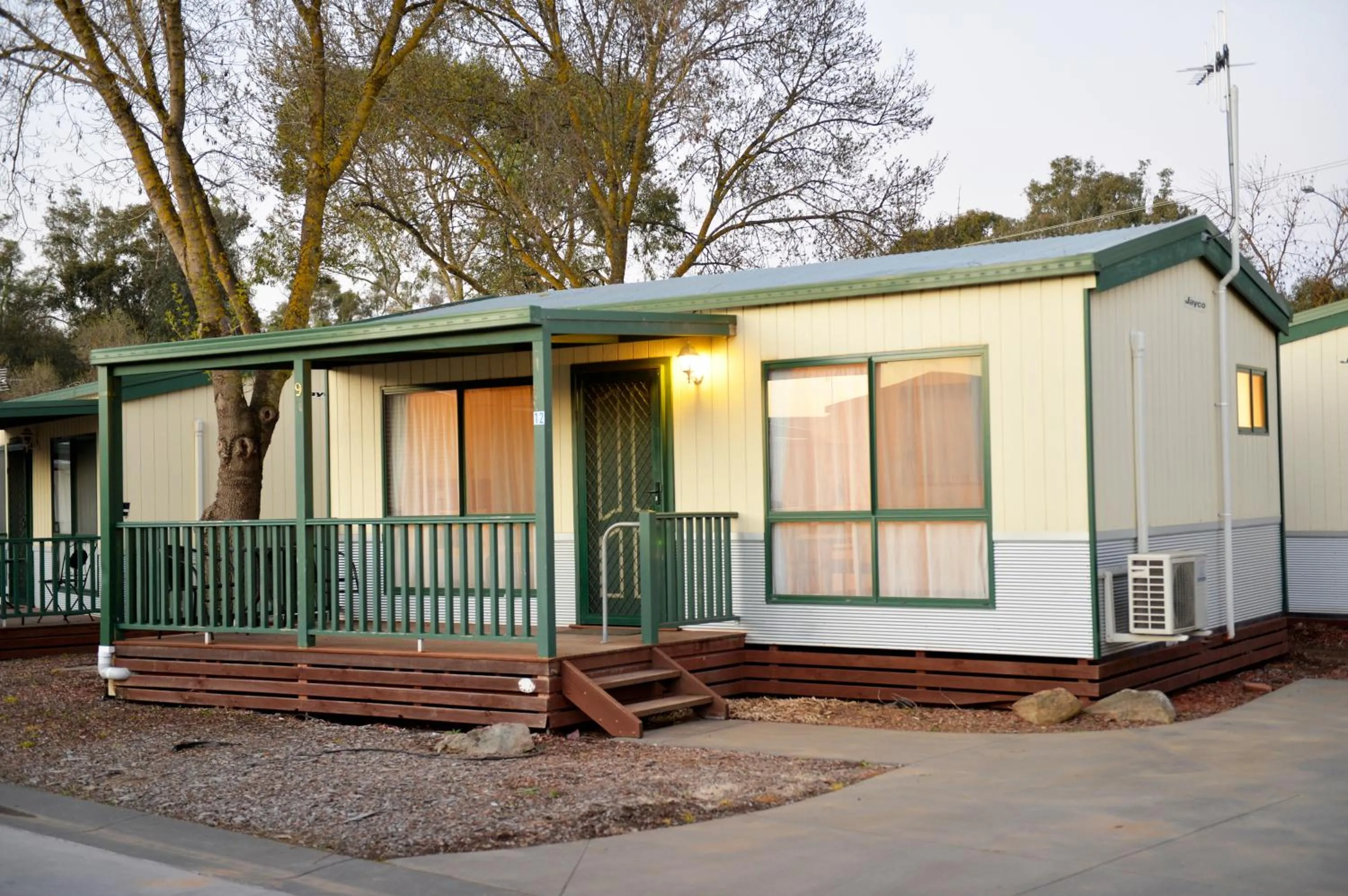 Balcony/Terrace in Riverside Cabin Park