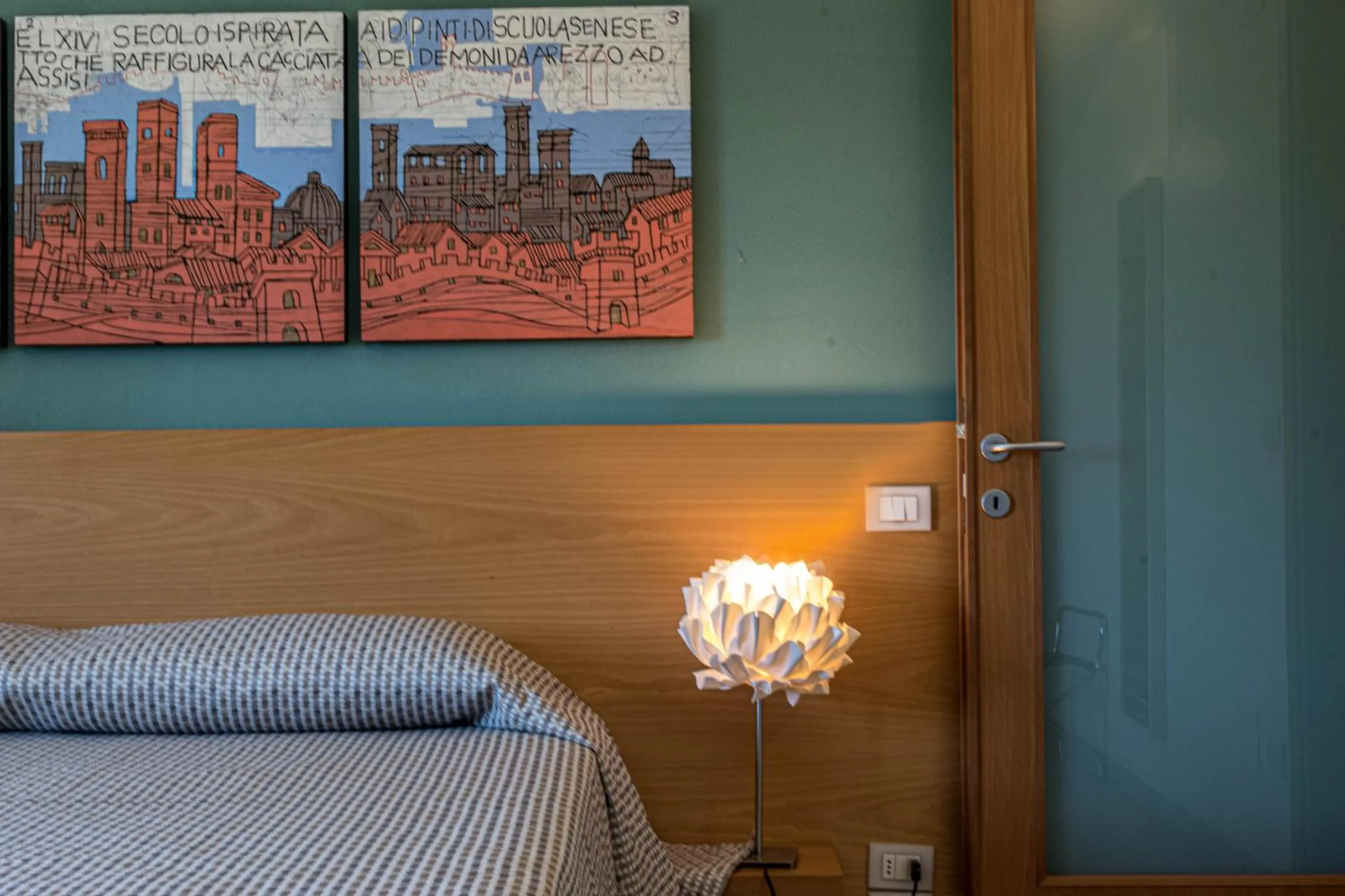 Decorative detail, Bed in Hotel Poggio Bertino