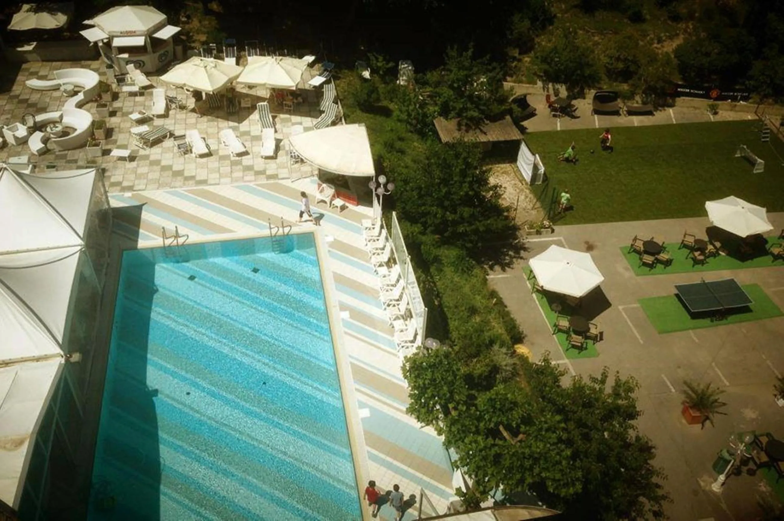 Pool view in Hotel Posta