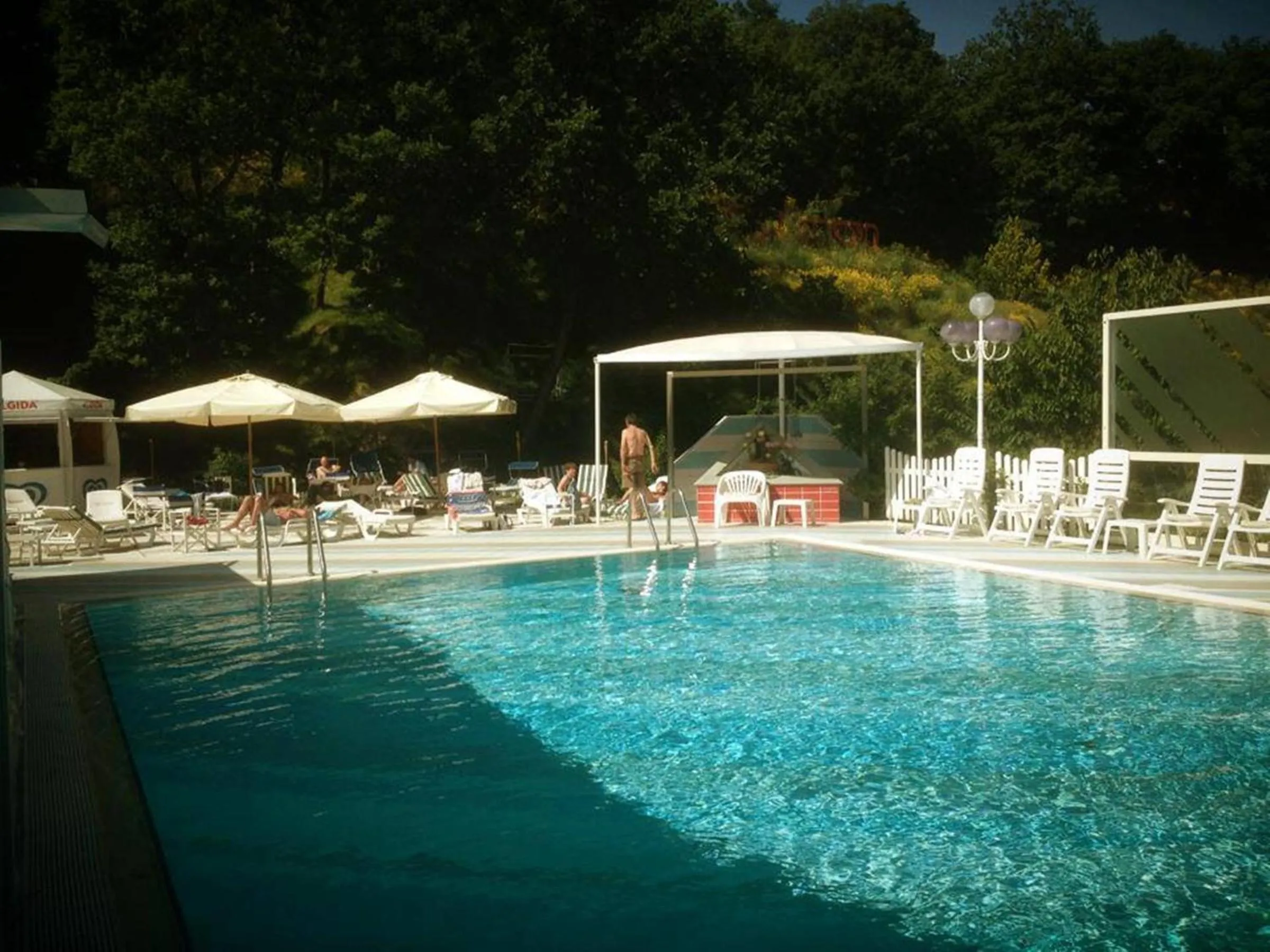 Pool view in Hotel Posta