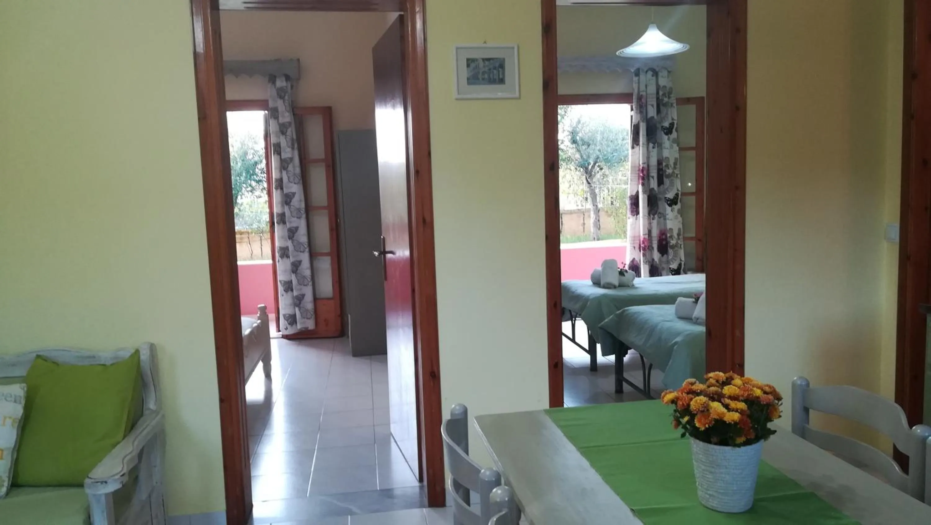 Living room in Olga's Garden Apartments