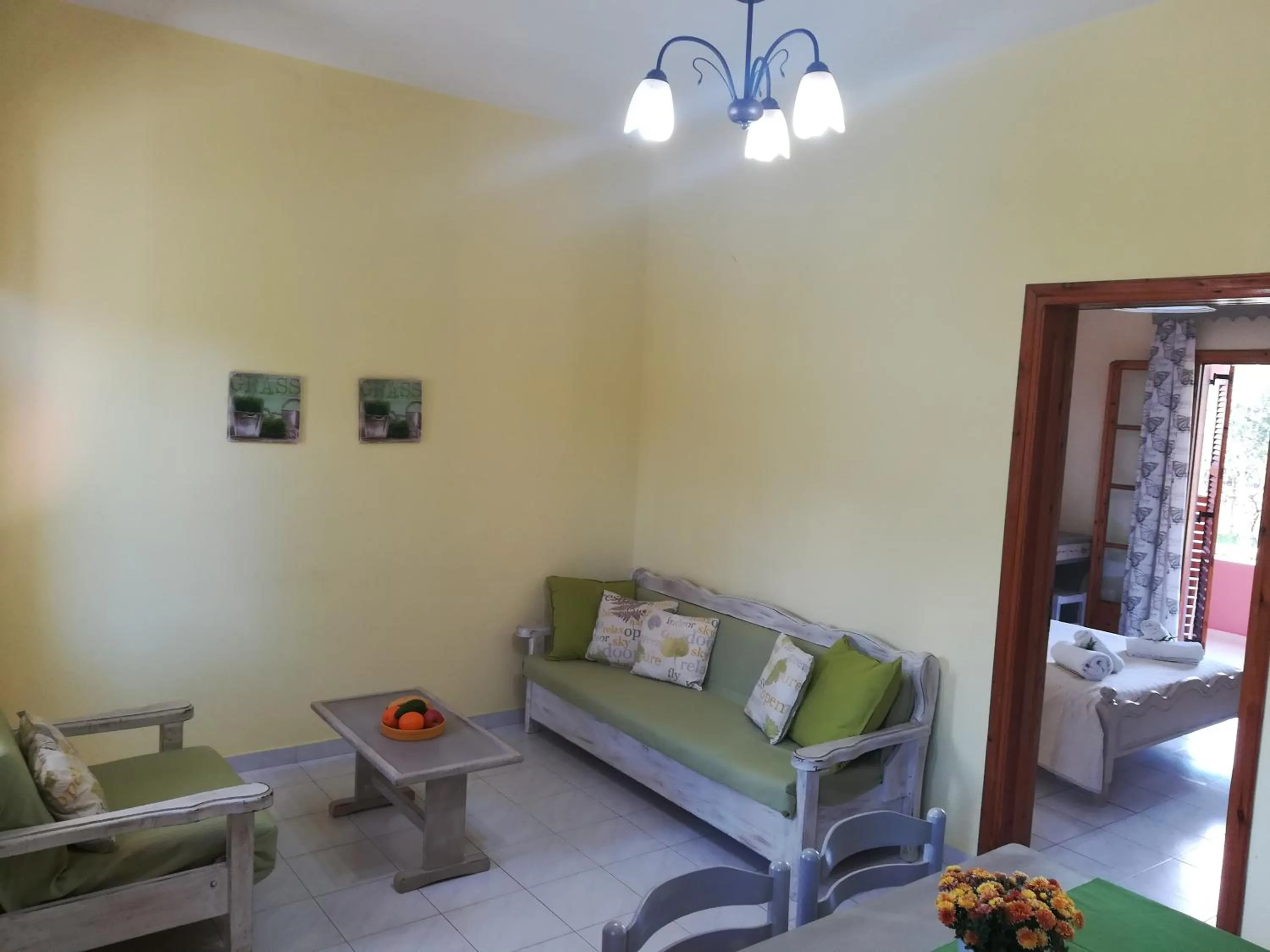 Living room in Olga's Garden Apartments