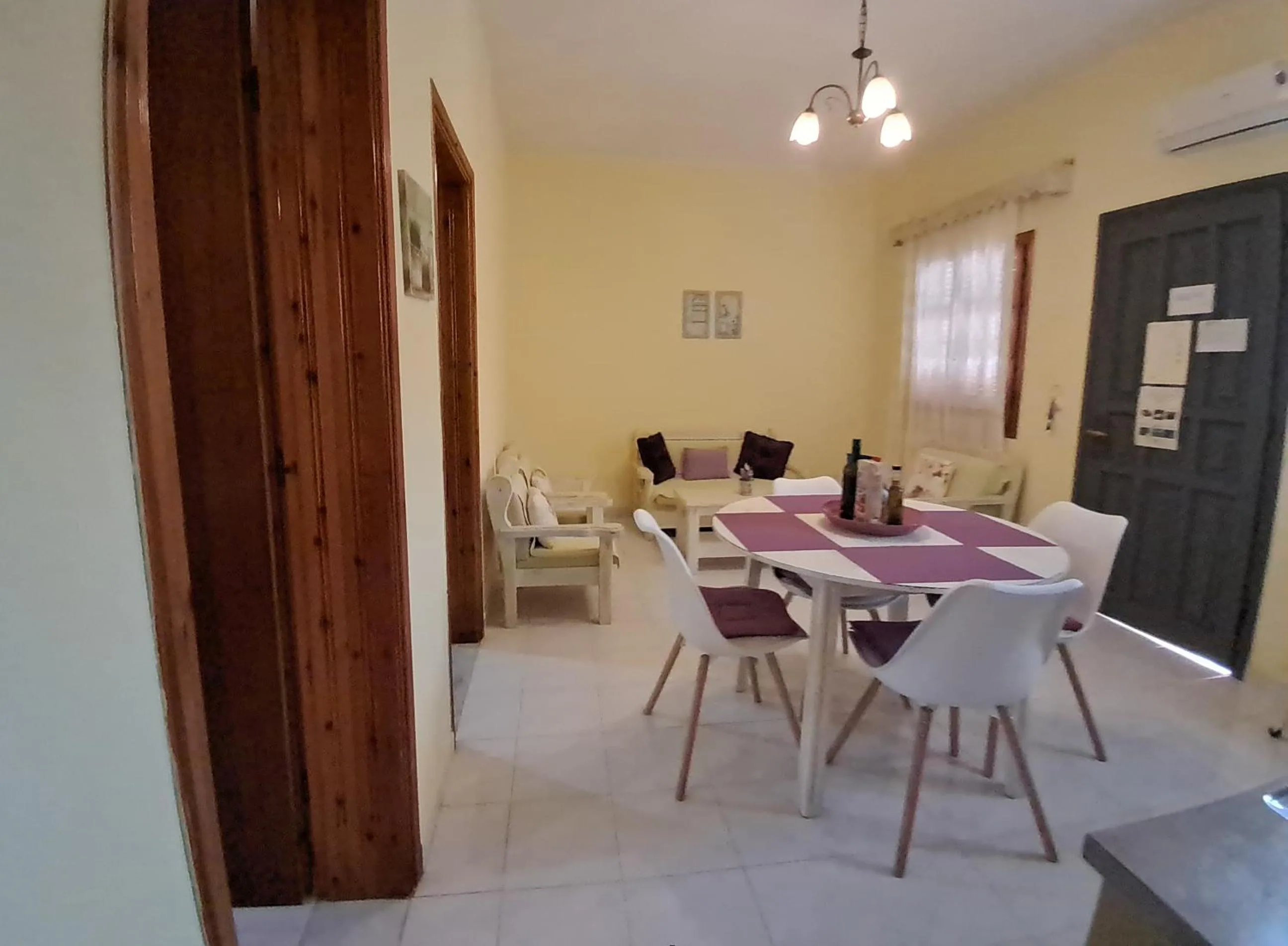 Seating area in Olga's Garden Apartments