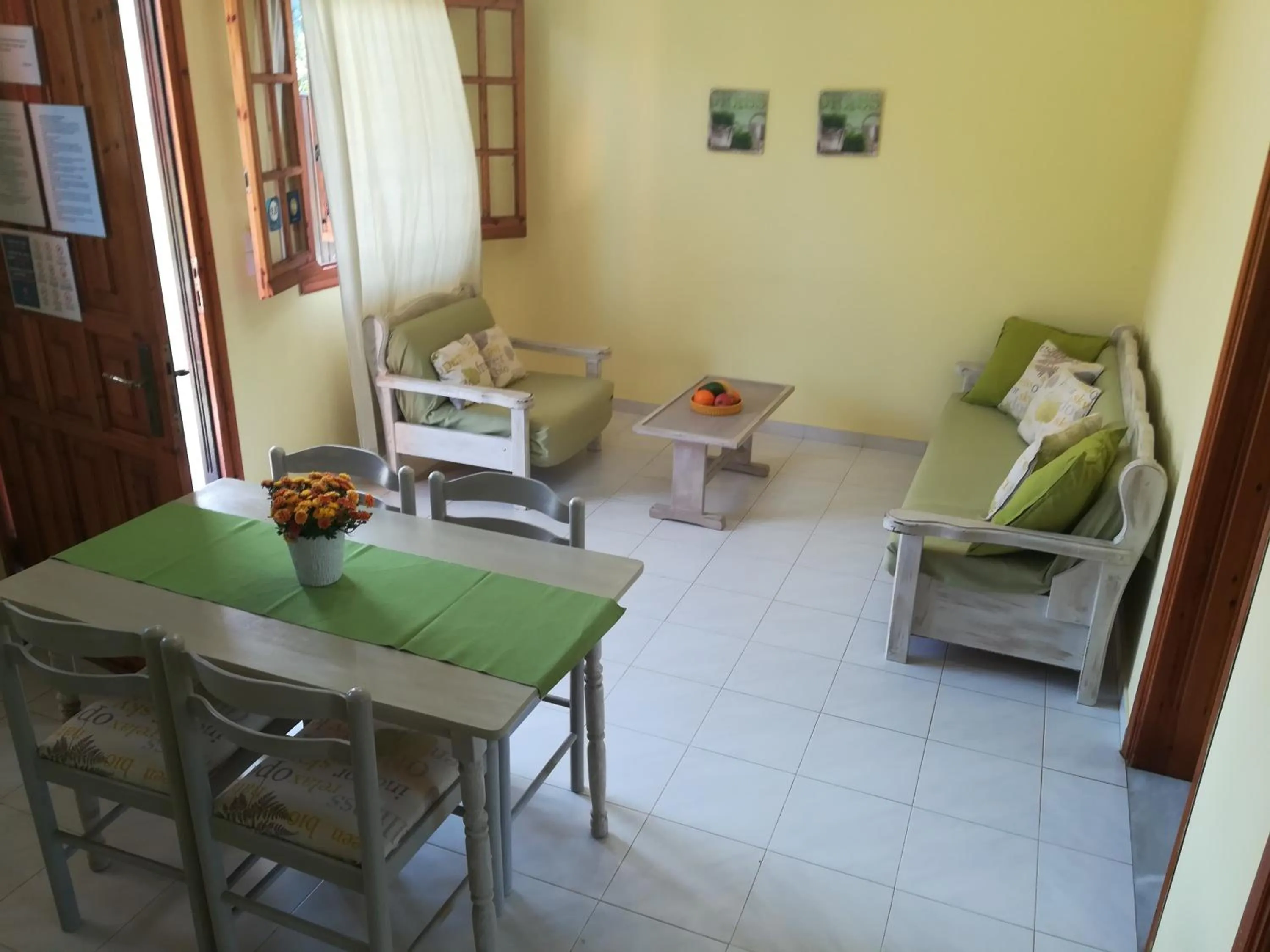 Living room in Olga's Garden Apartments