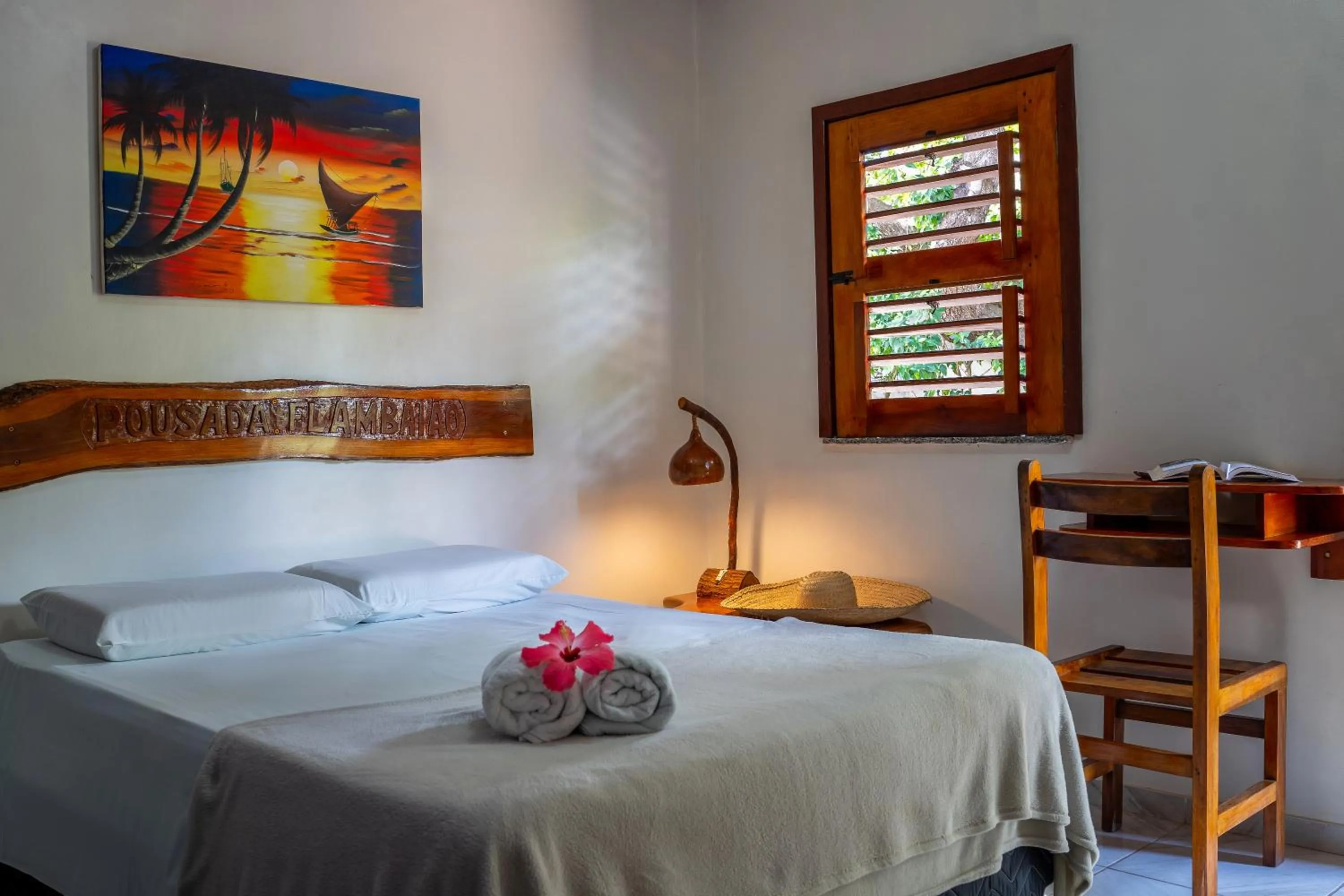 Bedroom, Bed in Pousada Flambaião