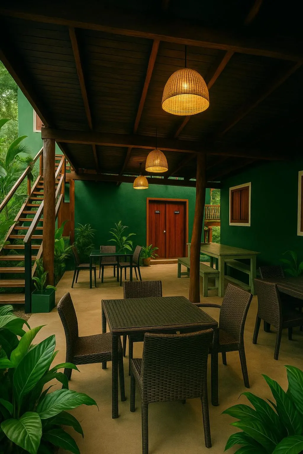 Restaurant/places to eat in The Green Jungle & Tree House Caribe