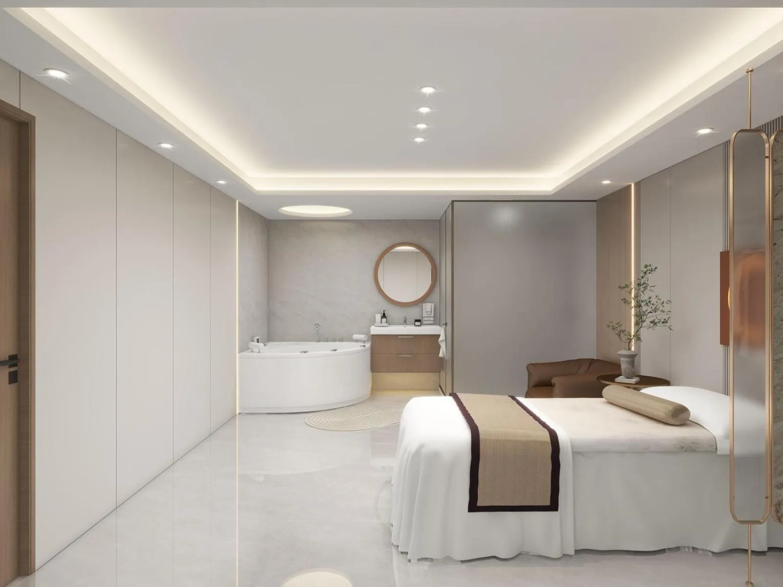 Bed in Queen Palace Hotel