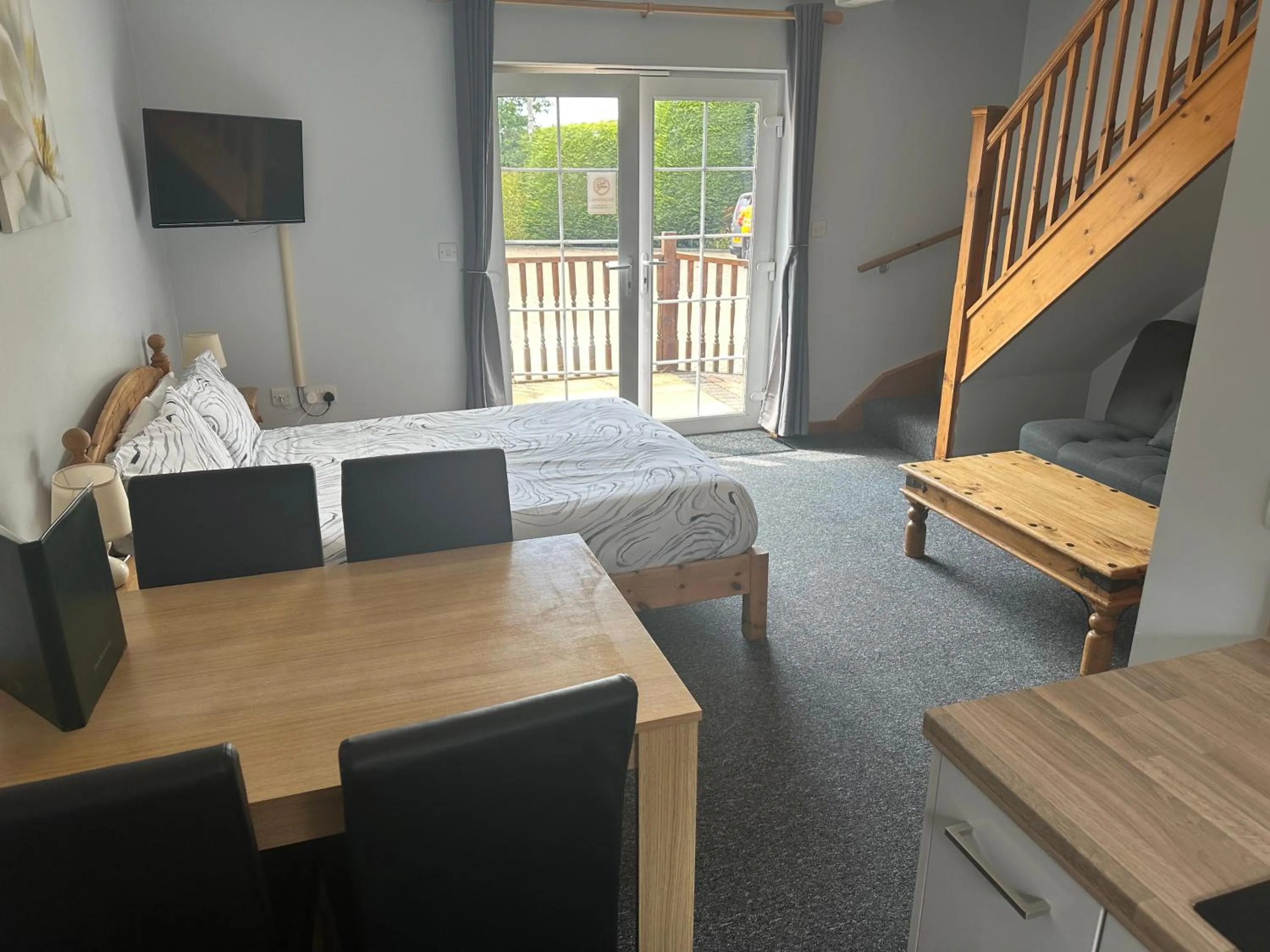 Bed in Forest Edge Motel