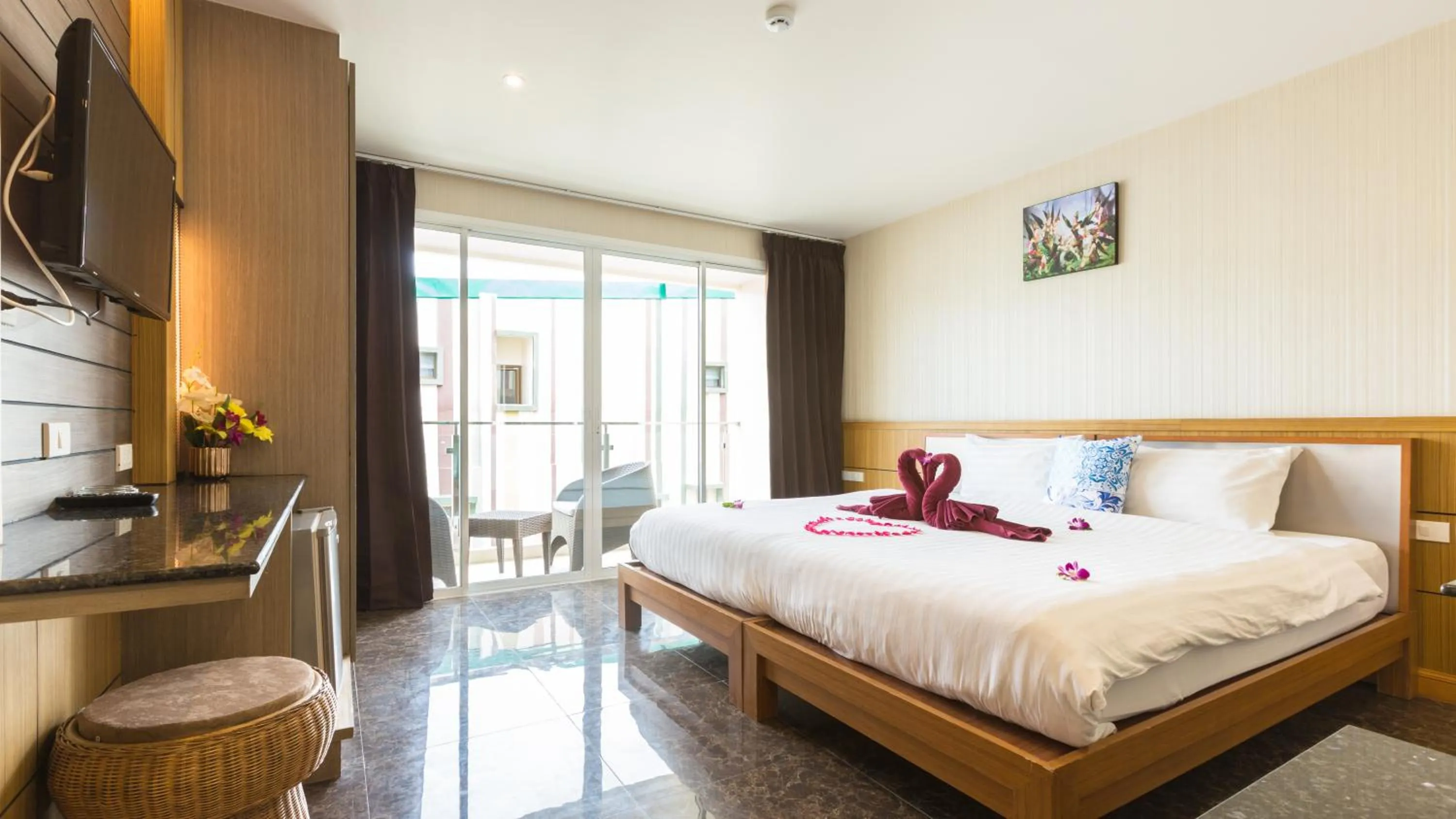 Bed in Anda Beachside Hotel