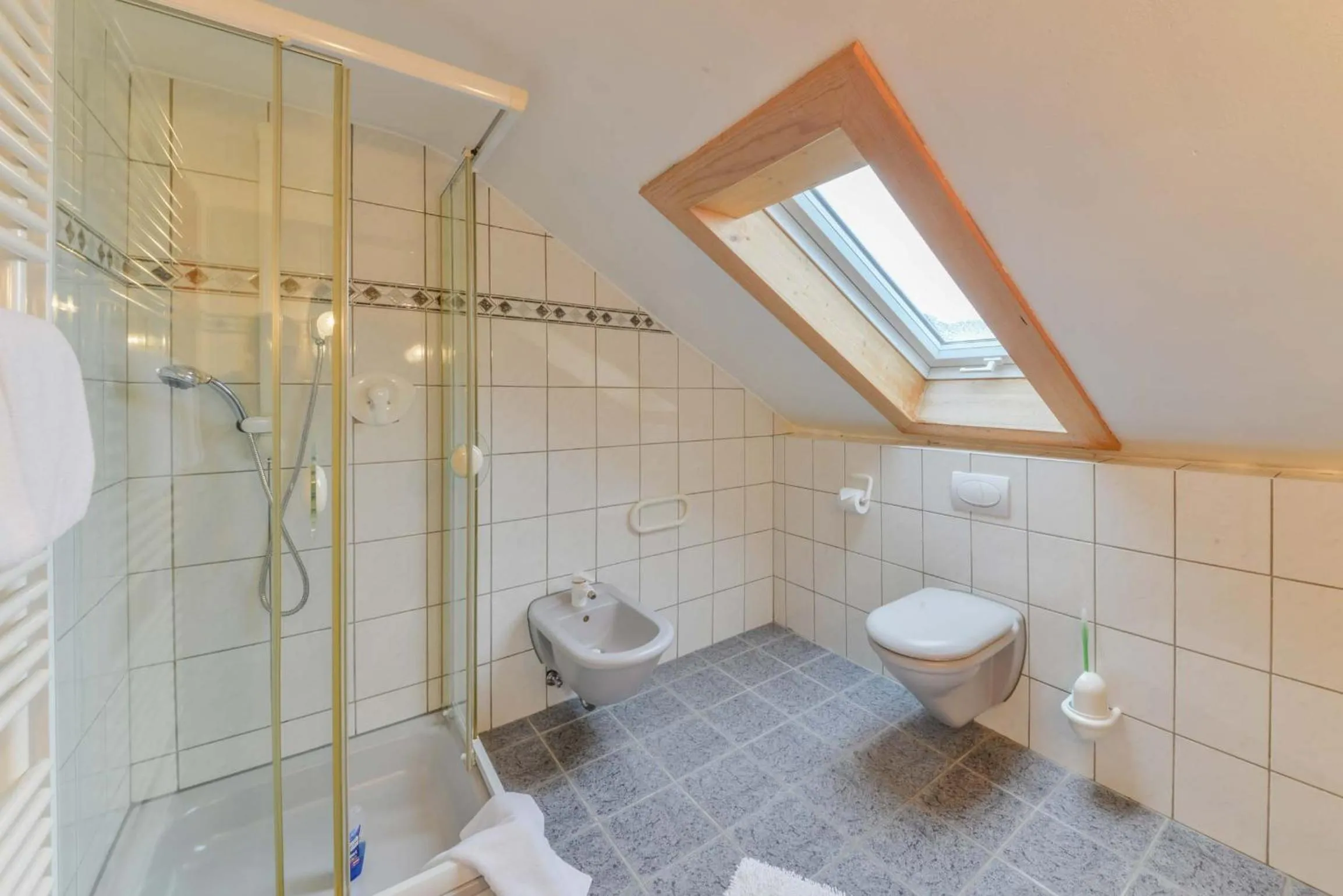 Shower in Pension Freiheit