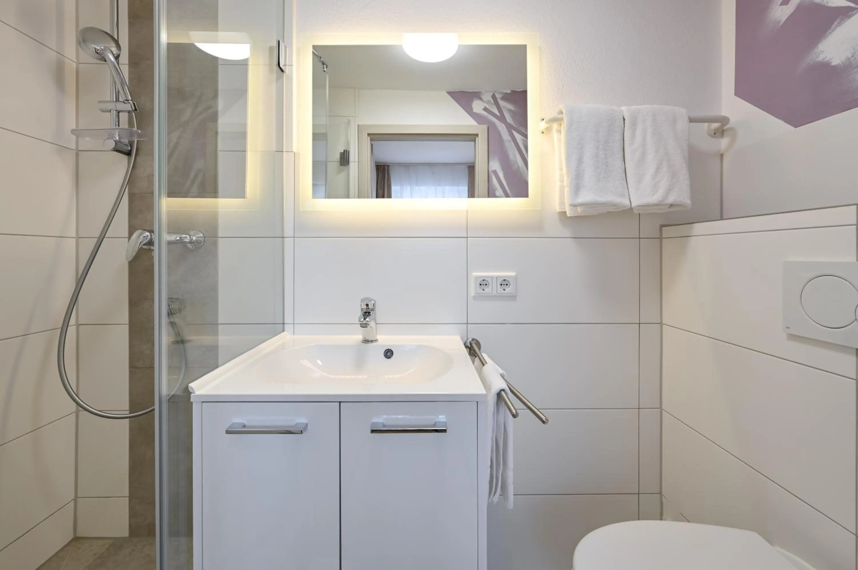 Shower in Pension Freiheit