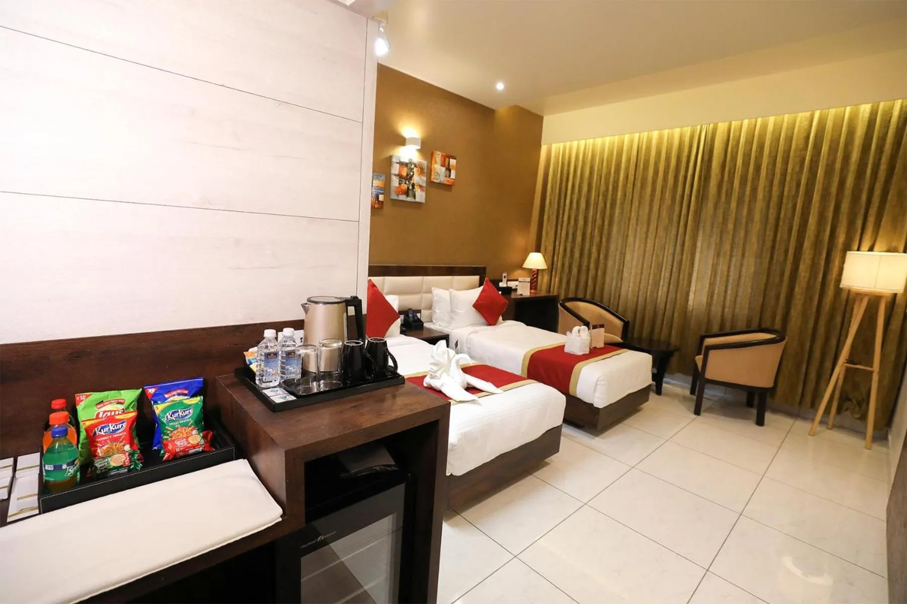 Bed in The White Pearl Suites