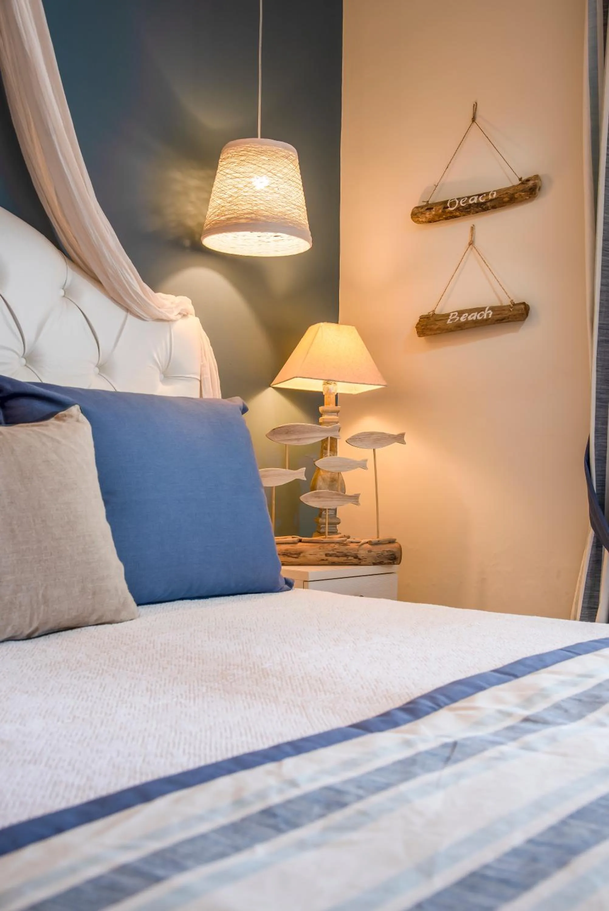 Bed in Aqua Mare Hotel