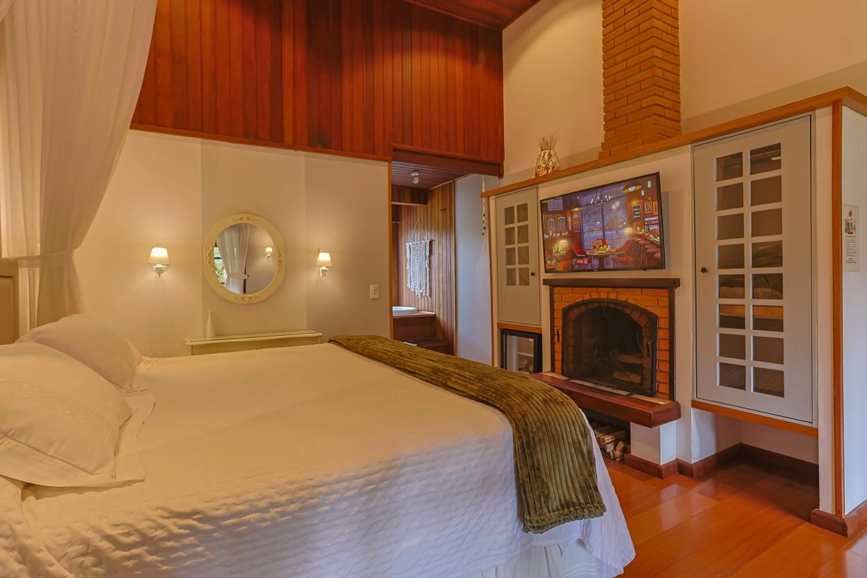 Bedroom, Bed in Pousada & Spa Cantos e Contos