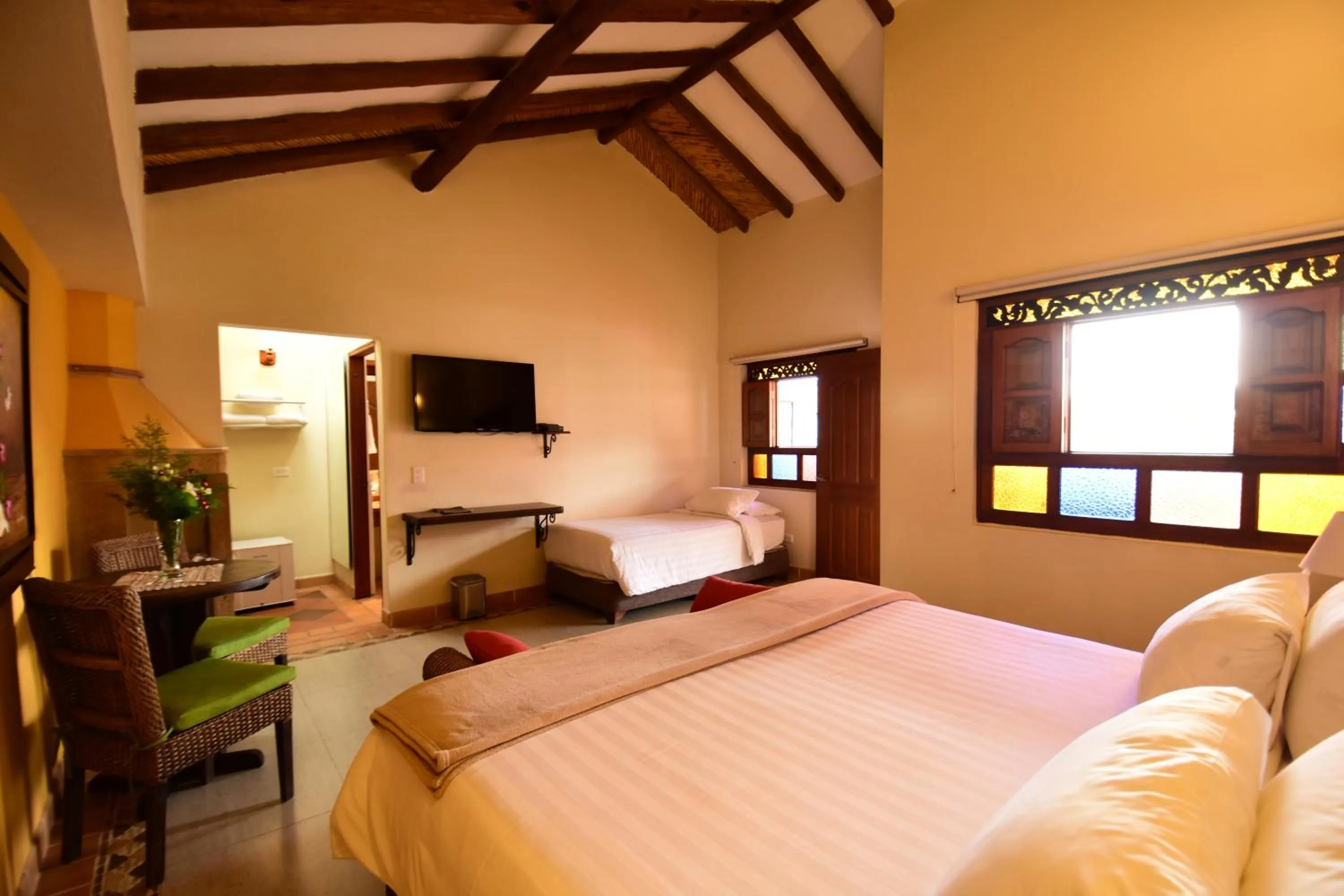 Bed in Hotel Campanario de la Villa