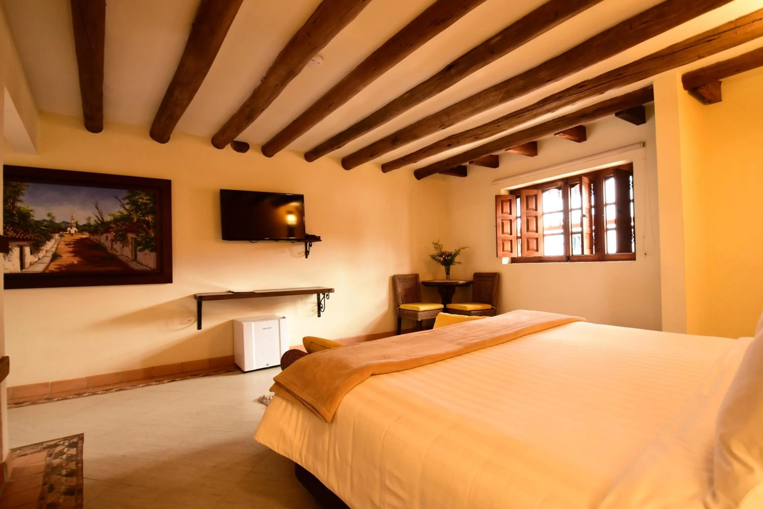 Bed in Hotel Campanario de la Villa