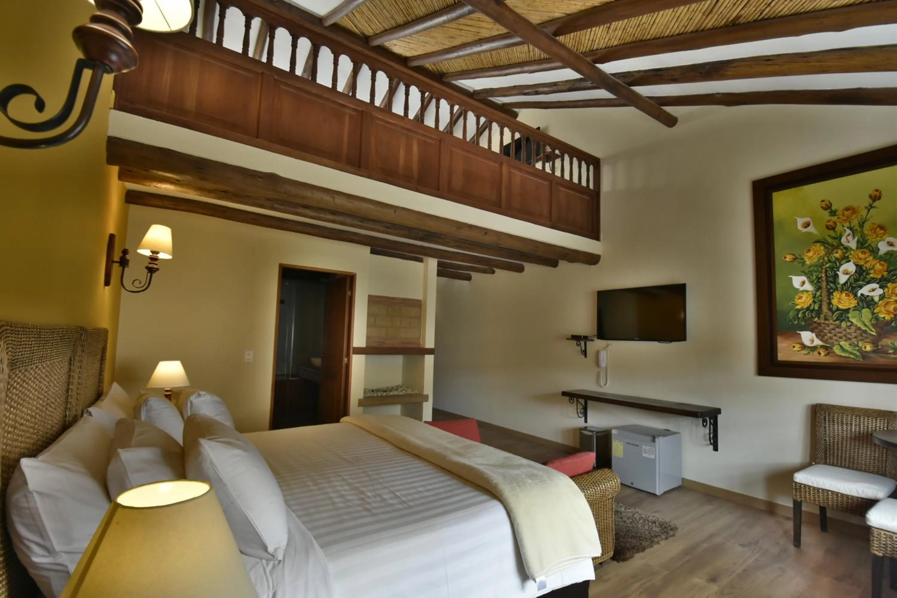 Bed in Hotel Campanario de la Villa