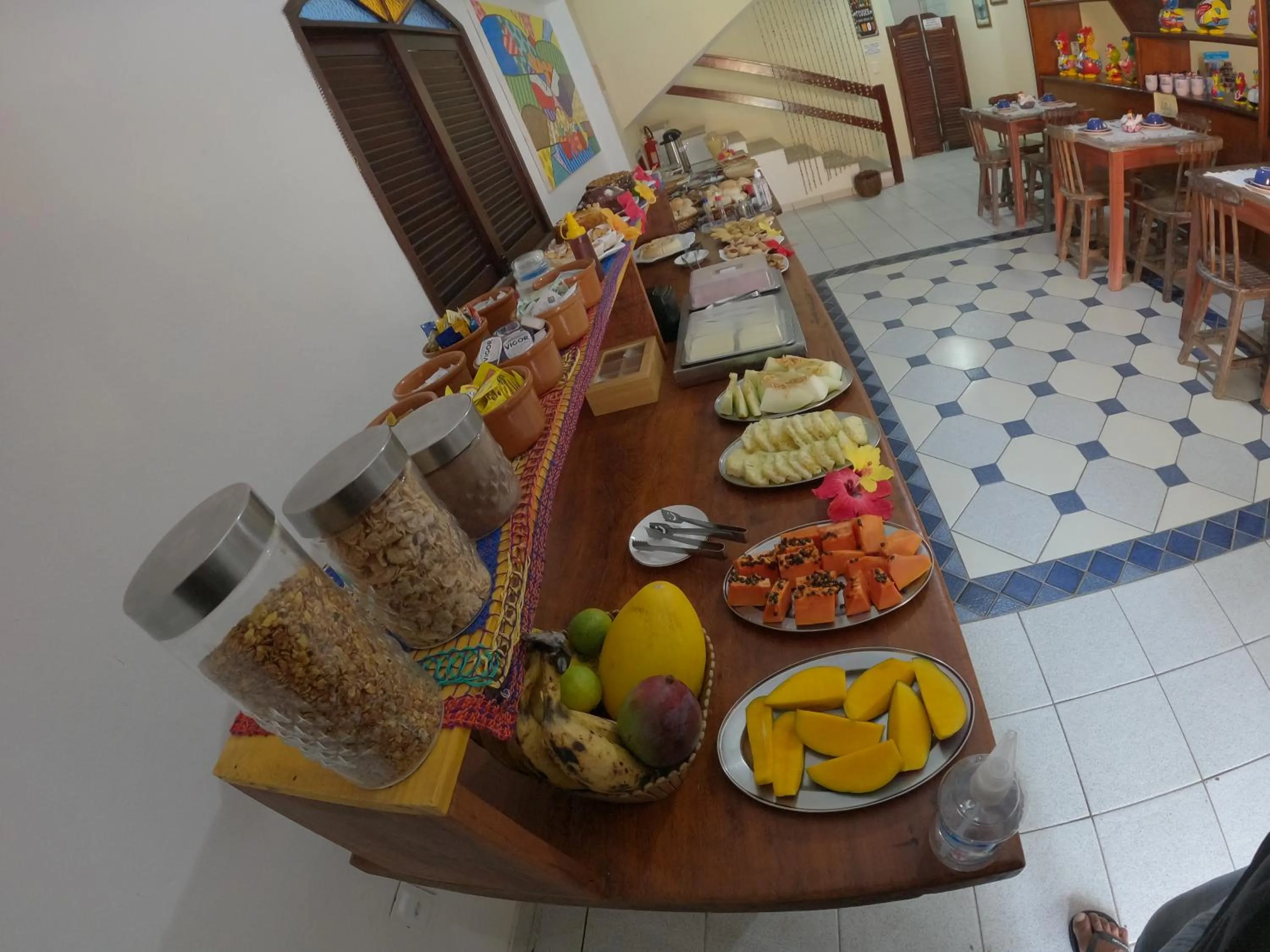 Buffet breakfast in Pousada Uba-Rio Porto de Galinhas
