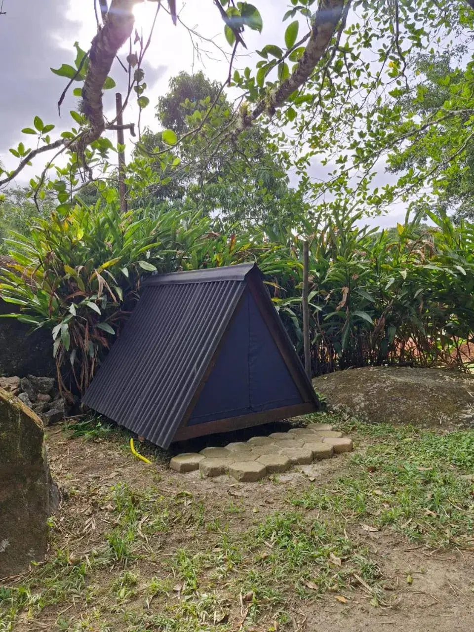 Hut with a garden view in Camping & Cabanas Ilhabela Hut with a garden view in Camping & Cabanas Ilhabela
