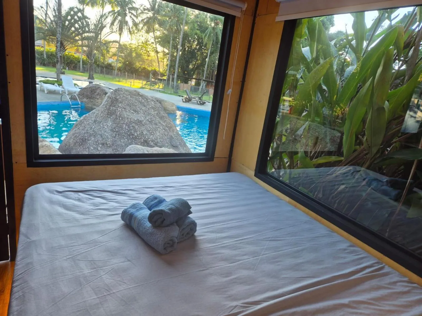 Bed in Camping & Cabanas Ilhabela