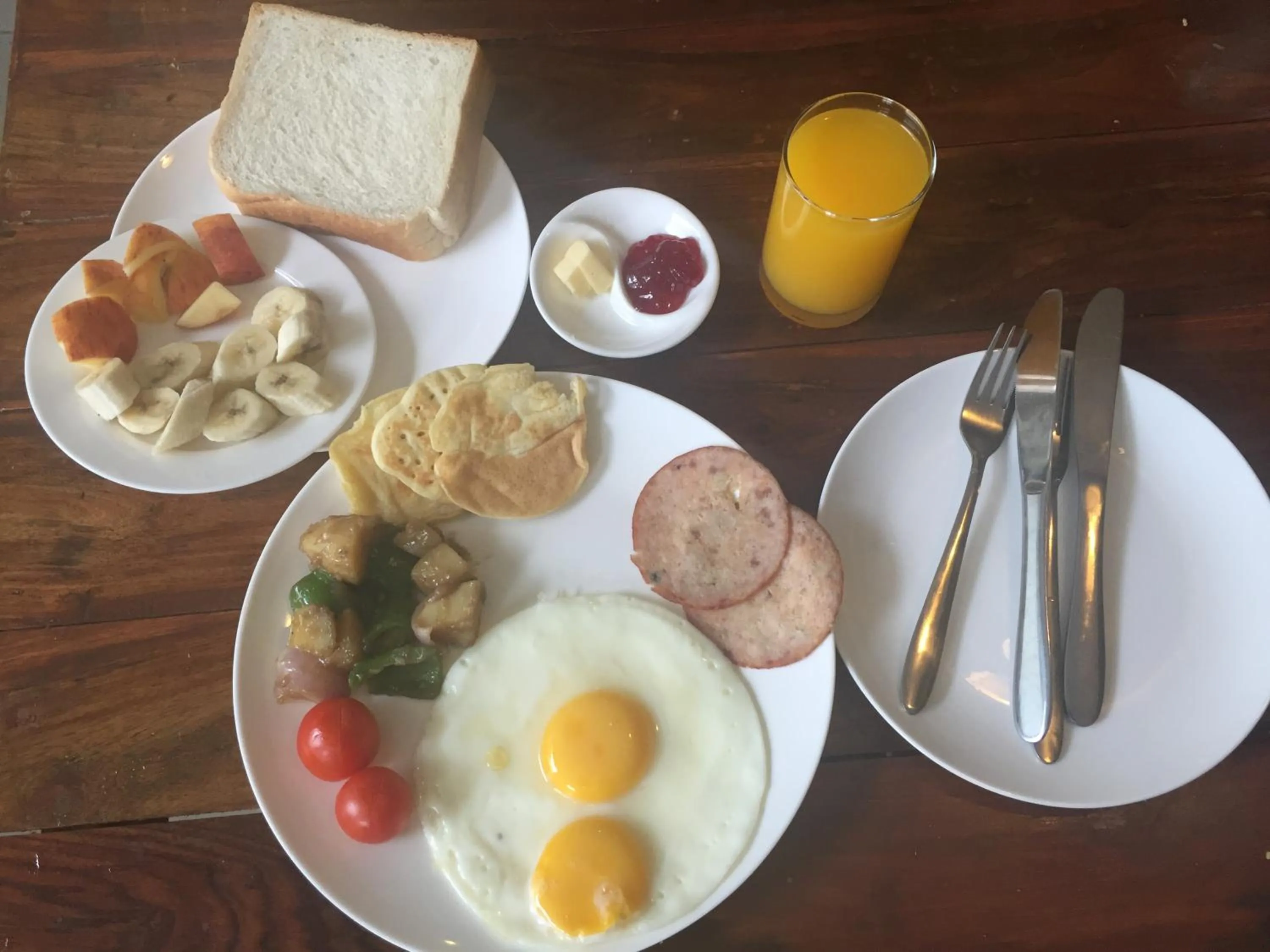 Asian breakfast in Hotel Pokhara View