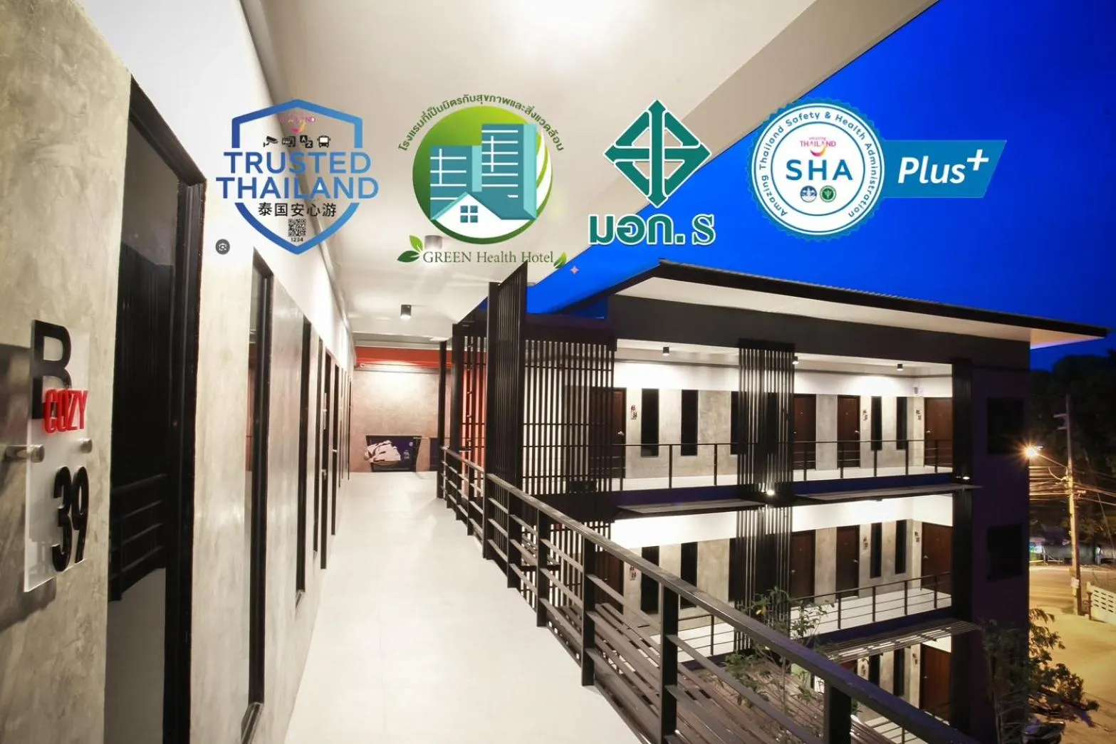 Property building in B-Cozy Hotel