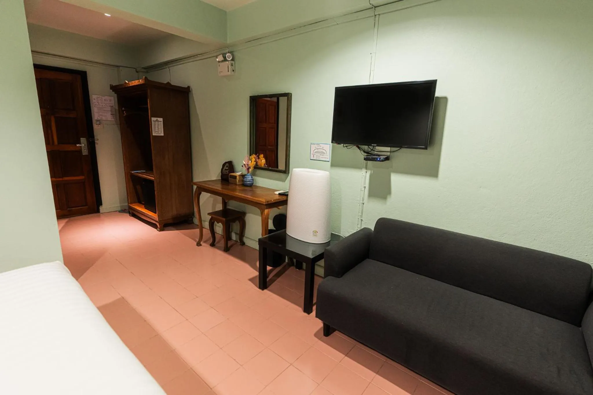 Seating area in A Hotel Budget