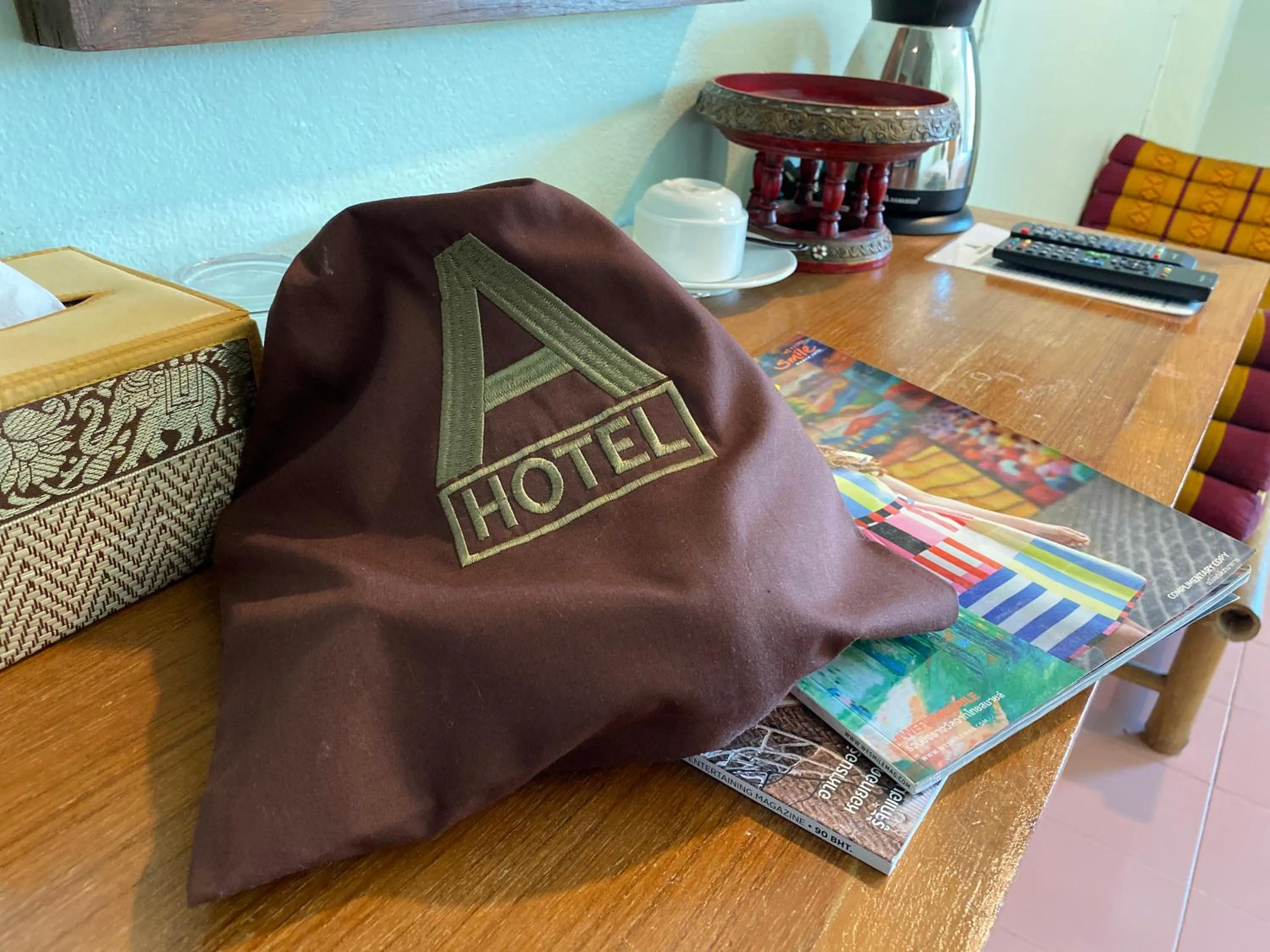 Seating area in A Hotel Budget