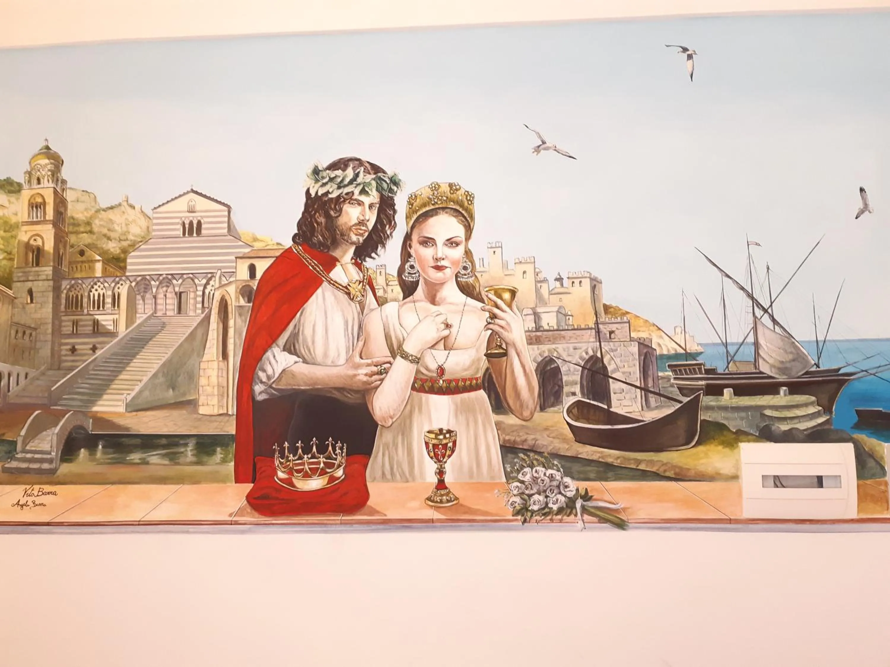 Decorative detail in Hotel Antica Repubblica in Amalfi center at 100mt from the sea