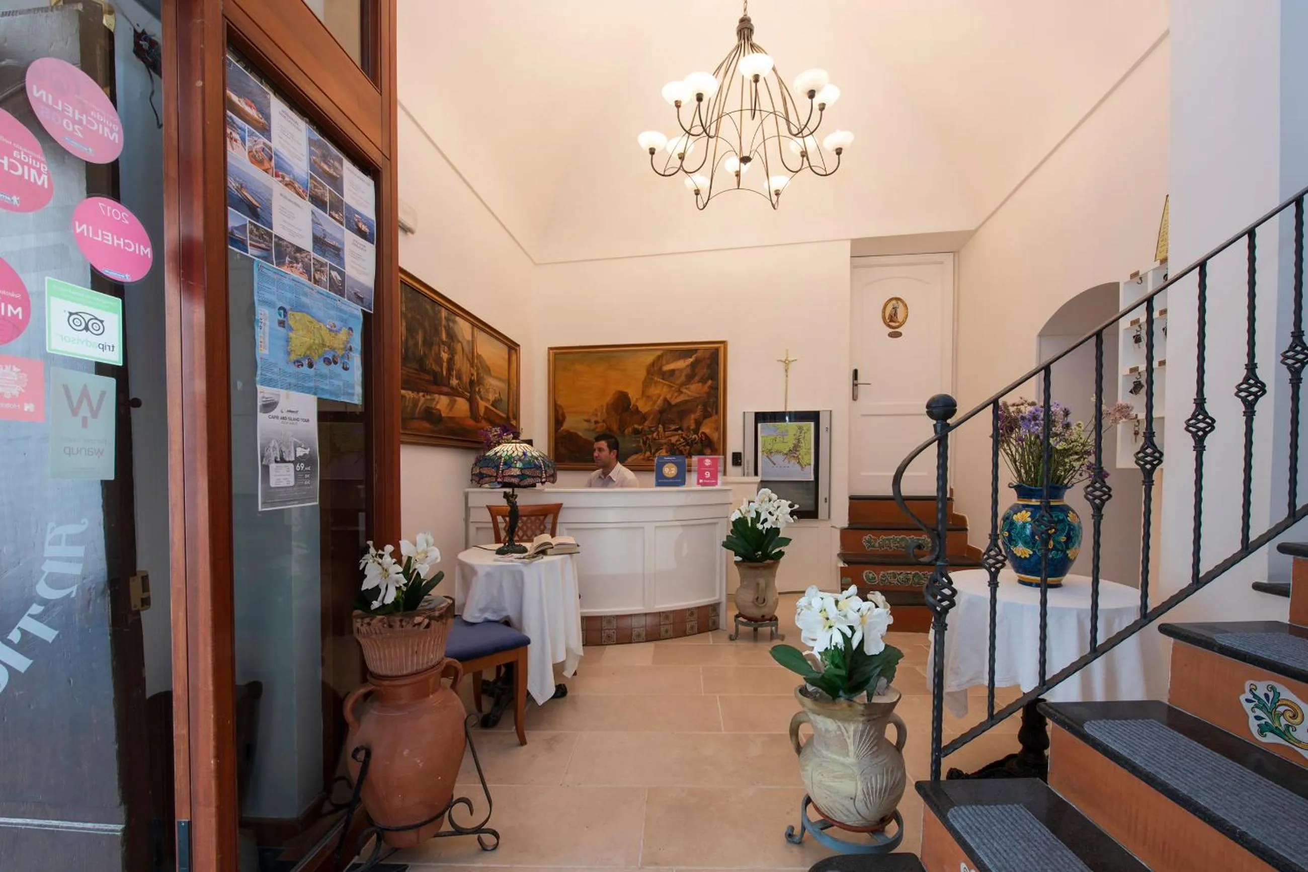 Lobby or reception in Hotel Antica Repubblica in Amalfi center at 100mt from the sea