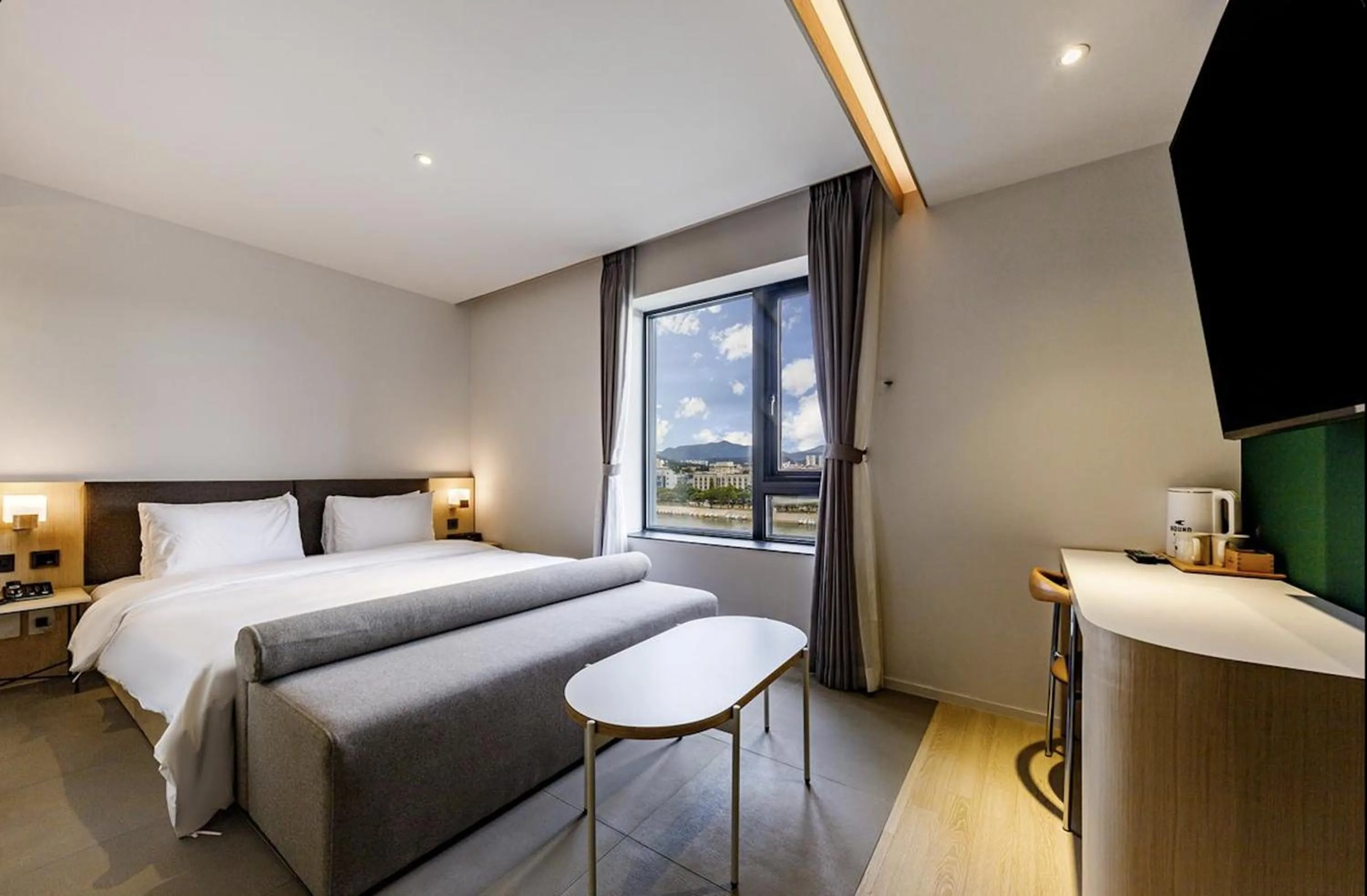 Bed in Daegu Hound Hotel Dongchon Amusement Park