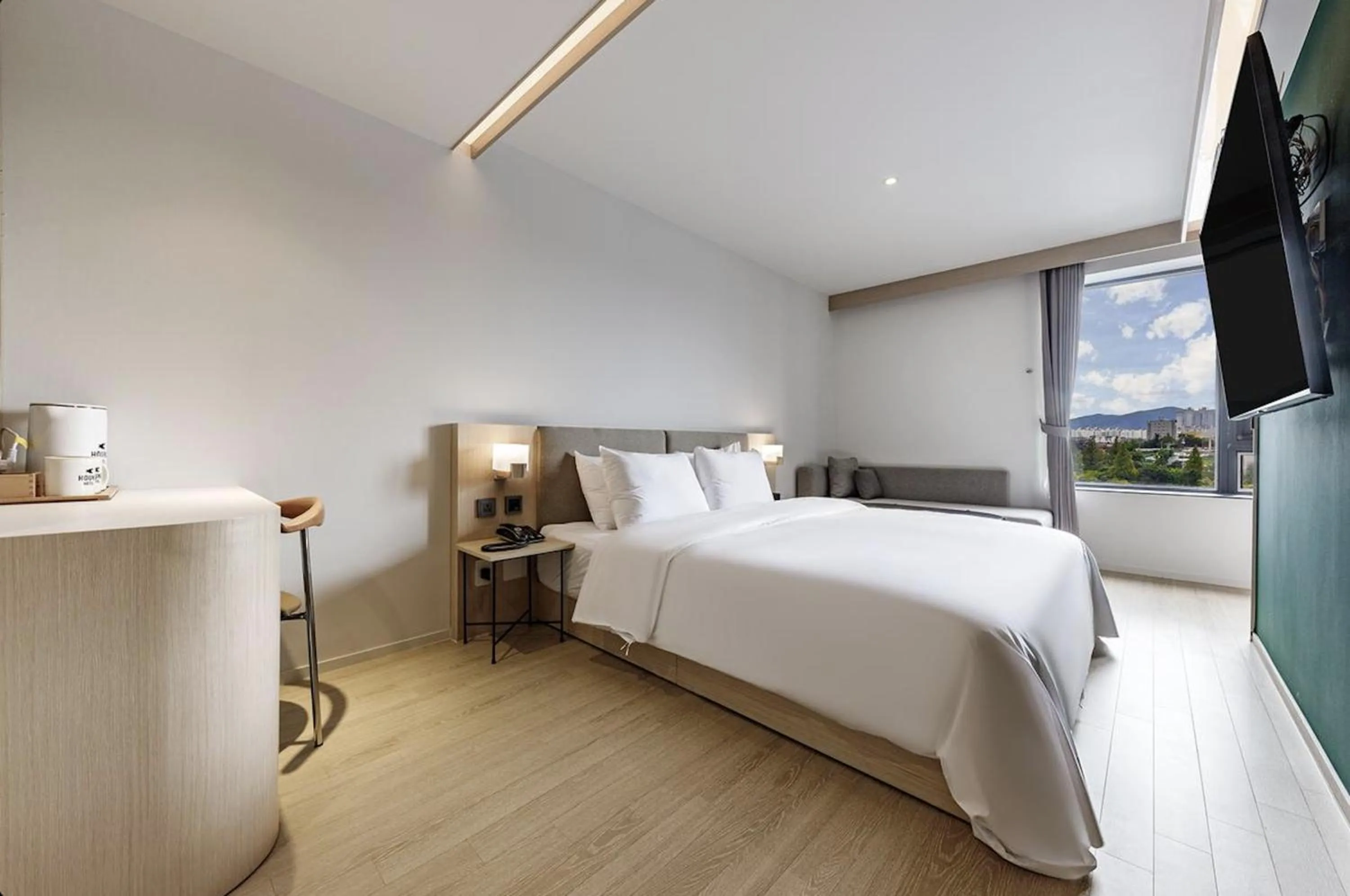 Bed in Daegu Hound Hotel Dongchon Amusement Park