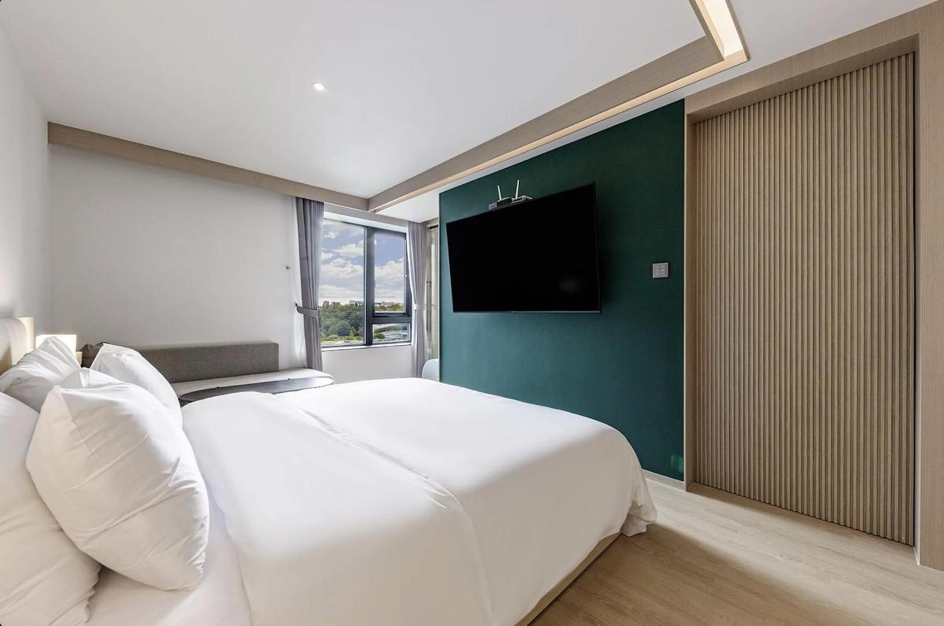 Bed in Daegu Hound Hotel Dongchon Amusement Park