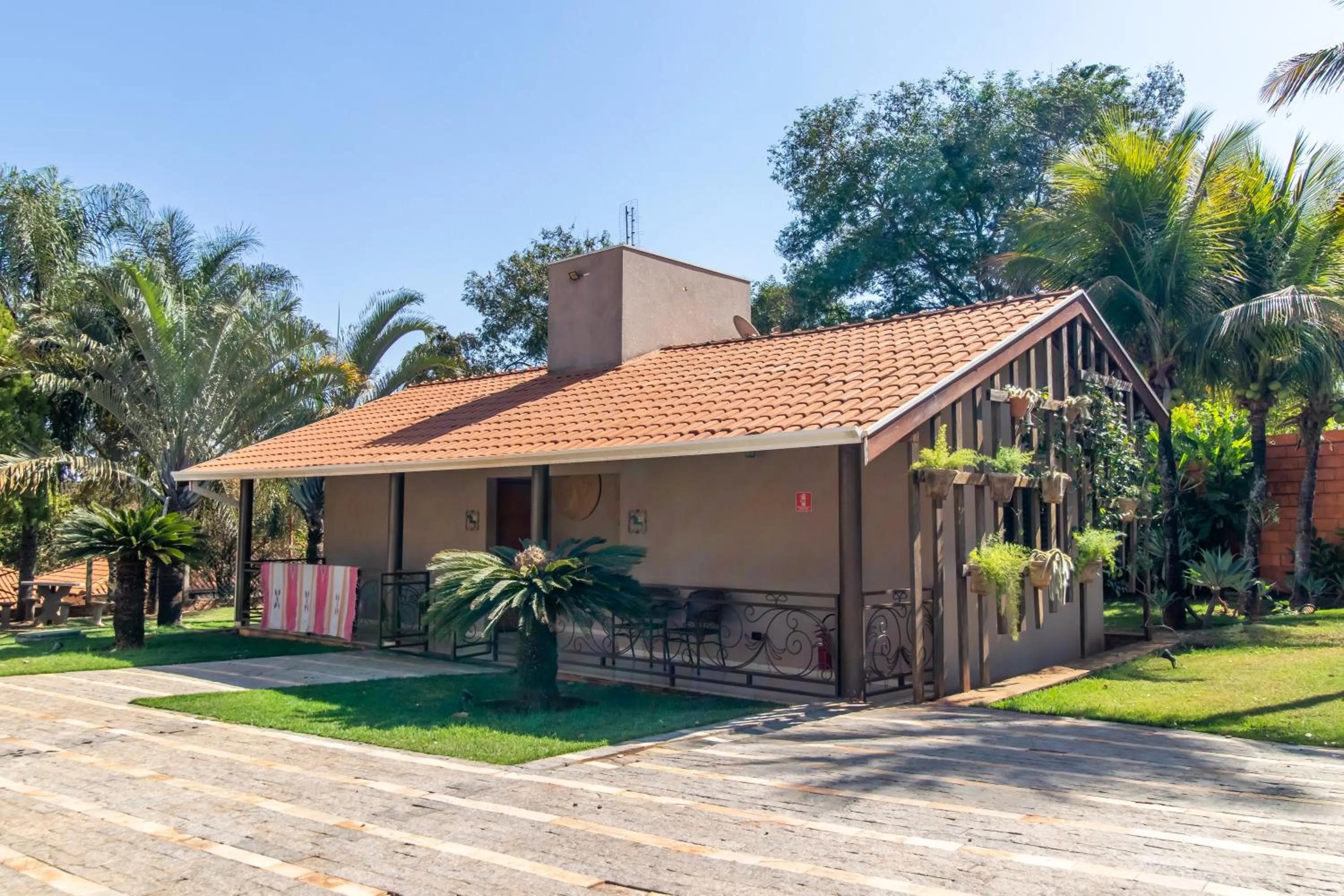 Garden view in Hotel Pousada Villa Itália Olímpia