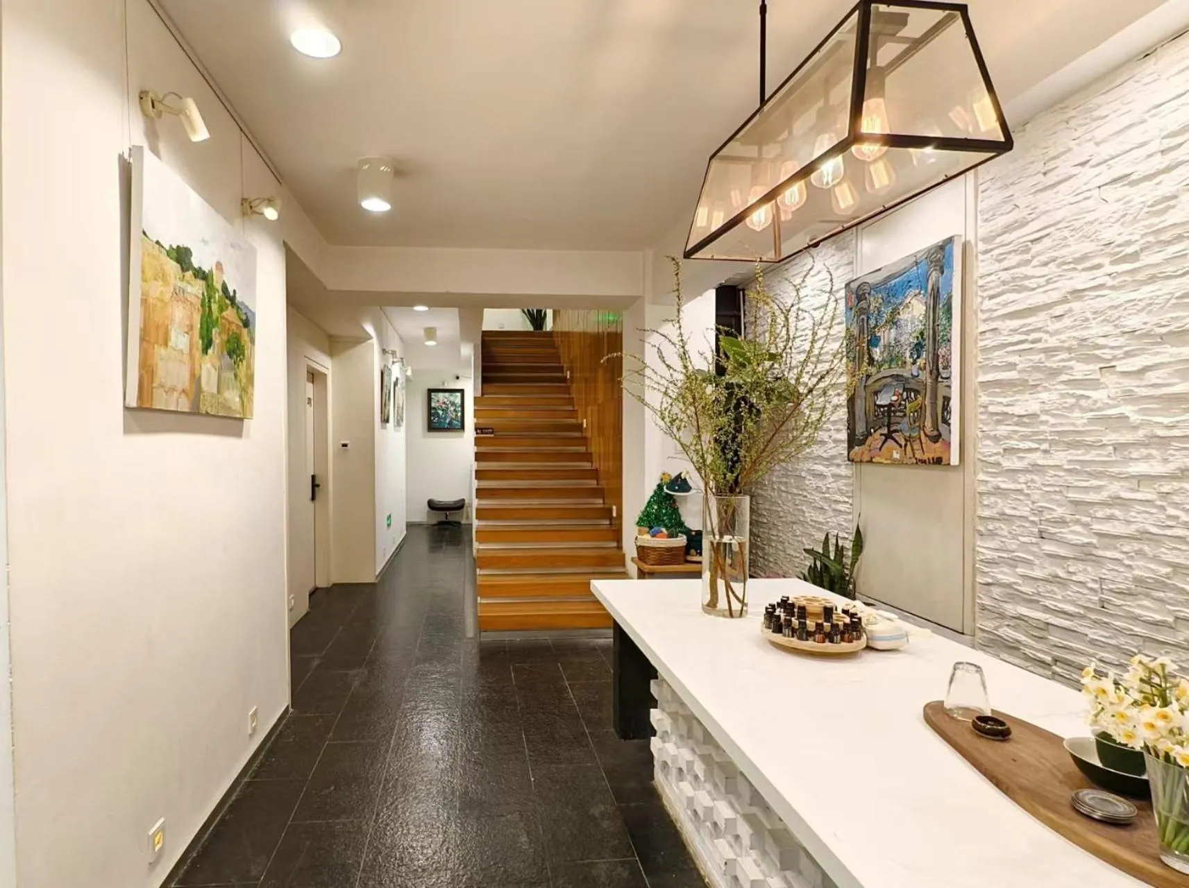 Lobby or reception in Xiamen Gulangyu Heitan Hotel