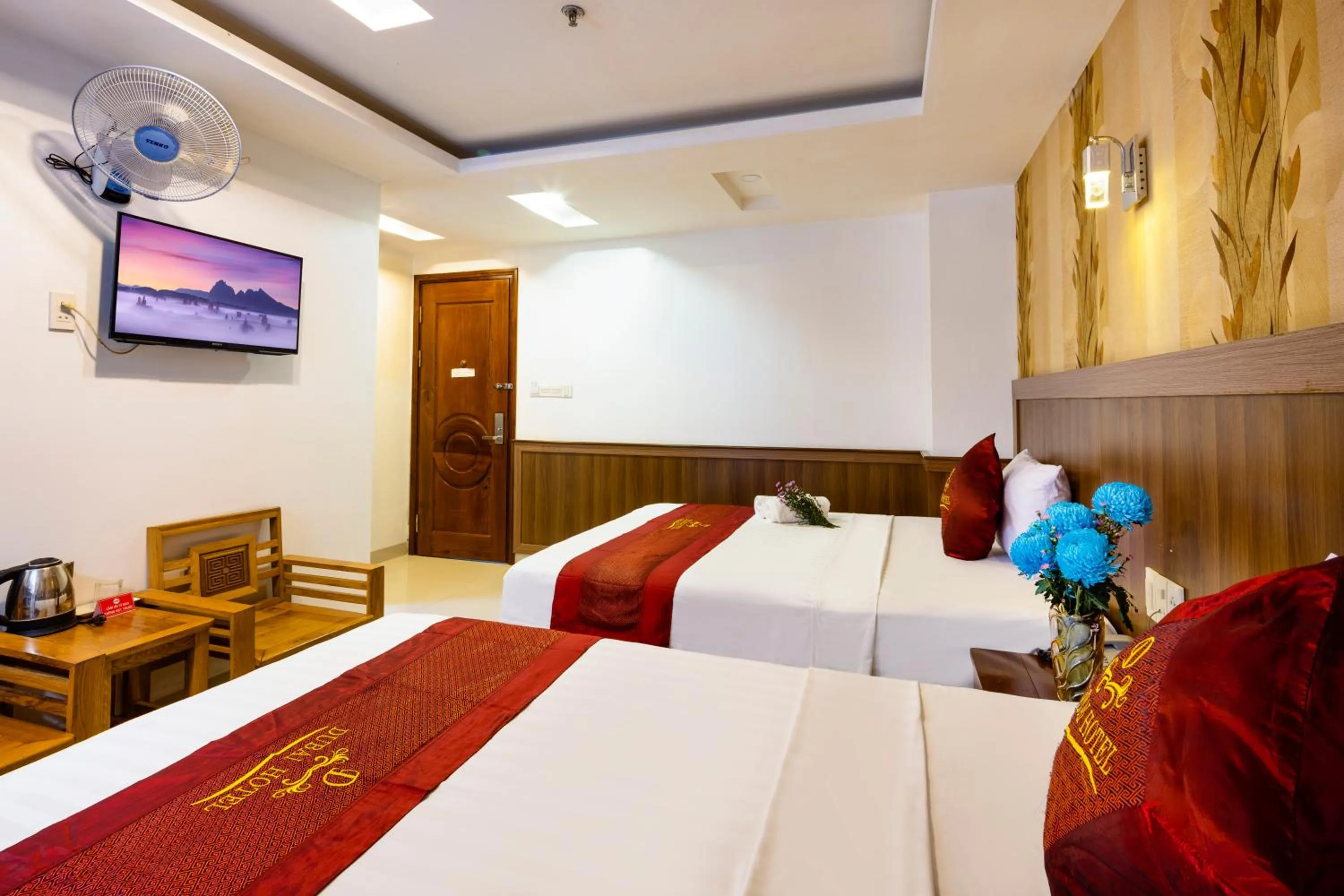 Living room, Bed in Dubai Nha Trang Hotel managed by HT