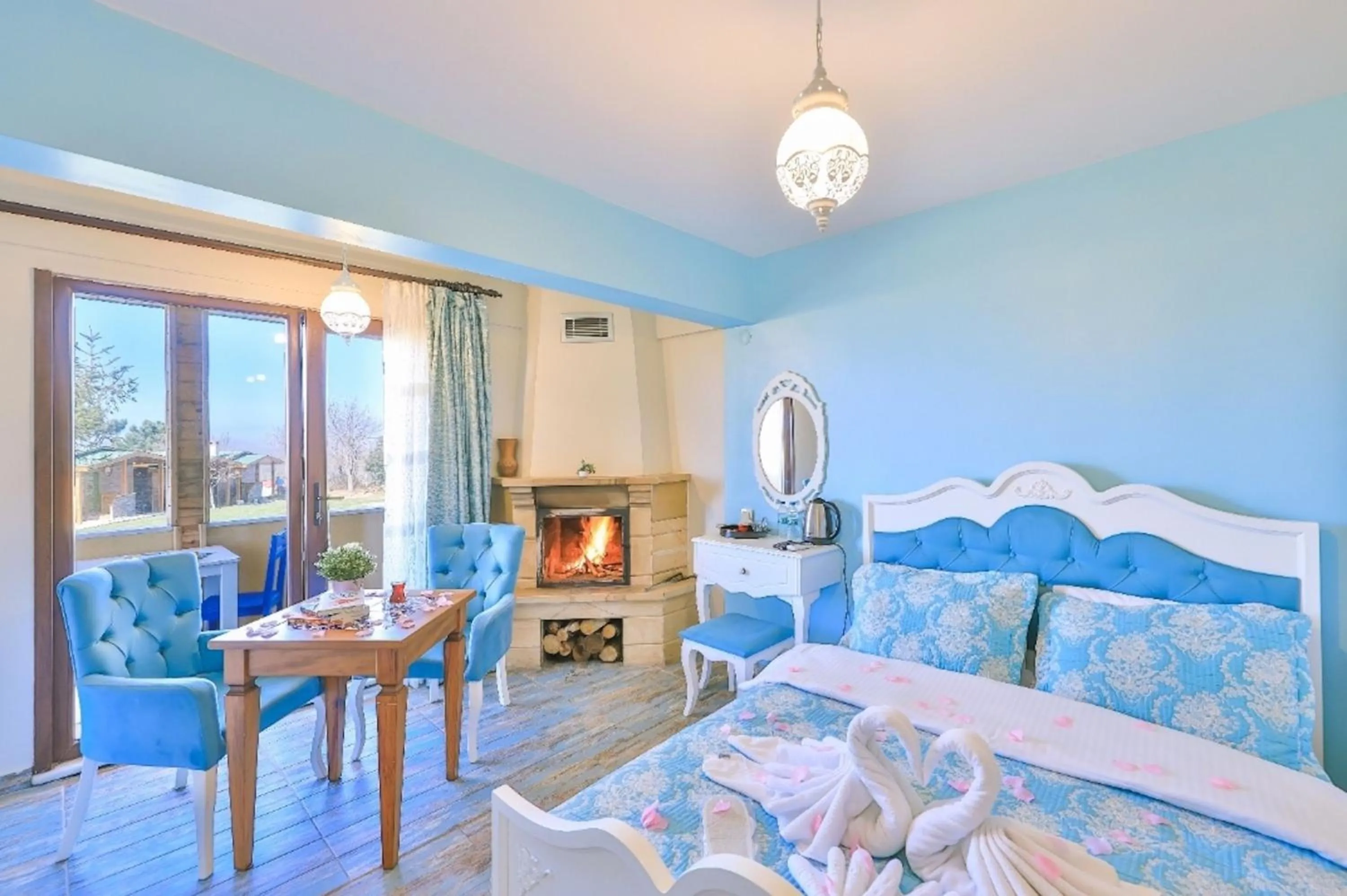 Bed in Agva Teras Garden Hotel & Bungalow