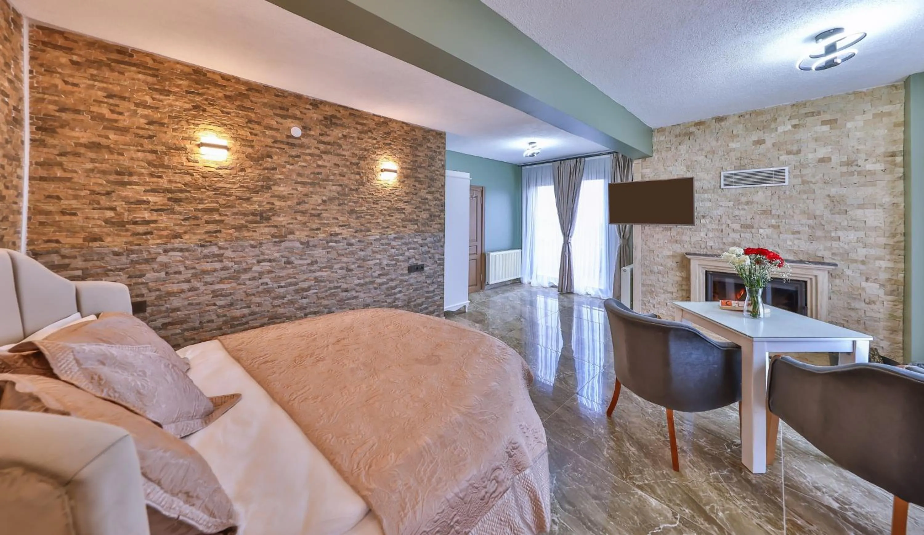 Bed in Agva Teras Garden Hotel & Bungalow