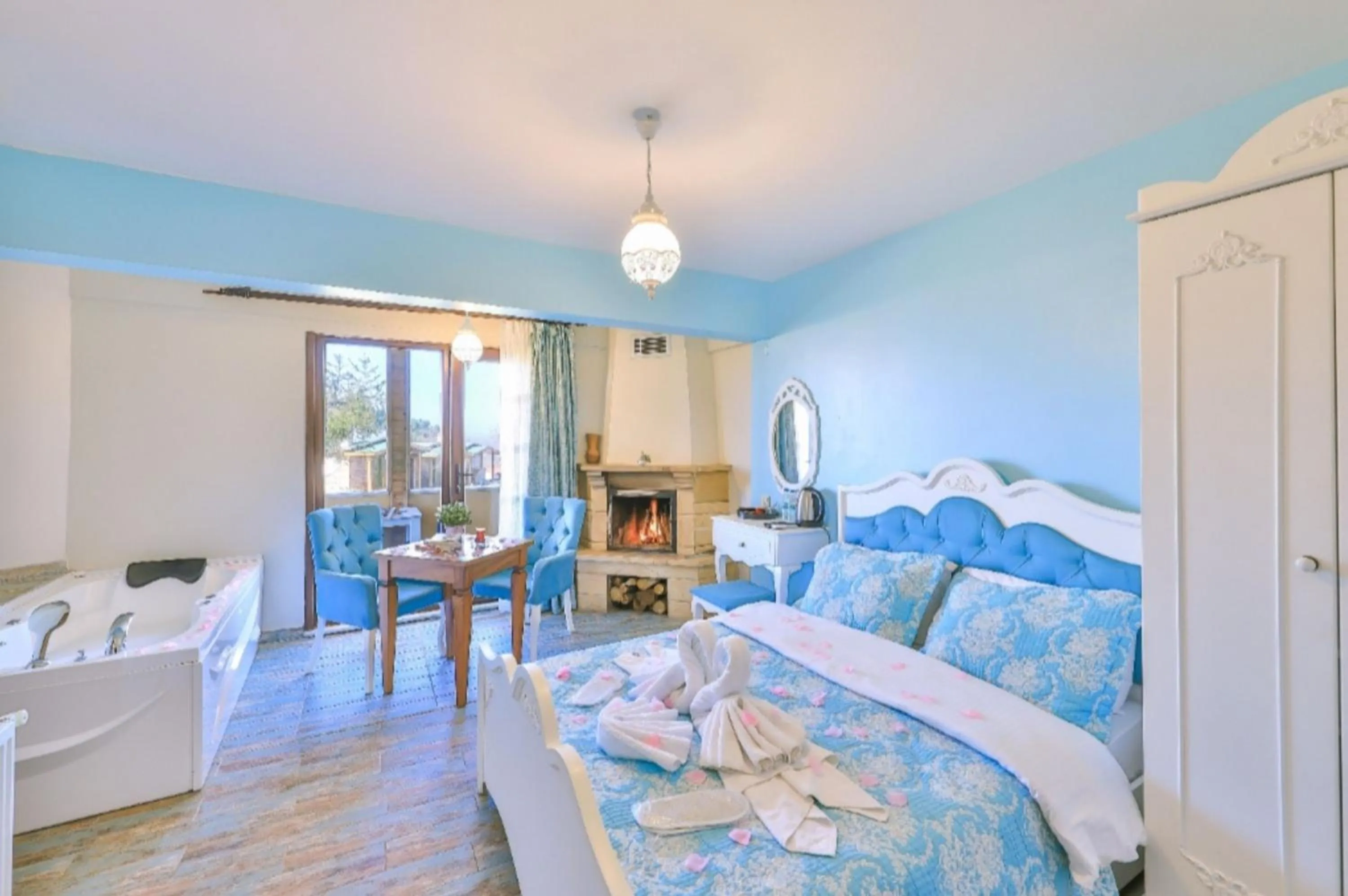 Bed in Agva Teras Garden Hotel & Bungalow