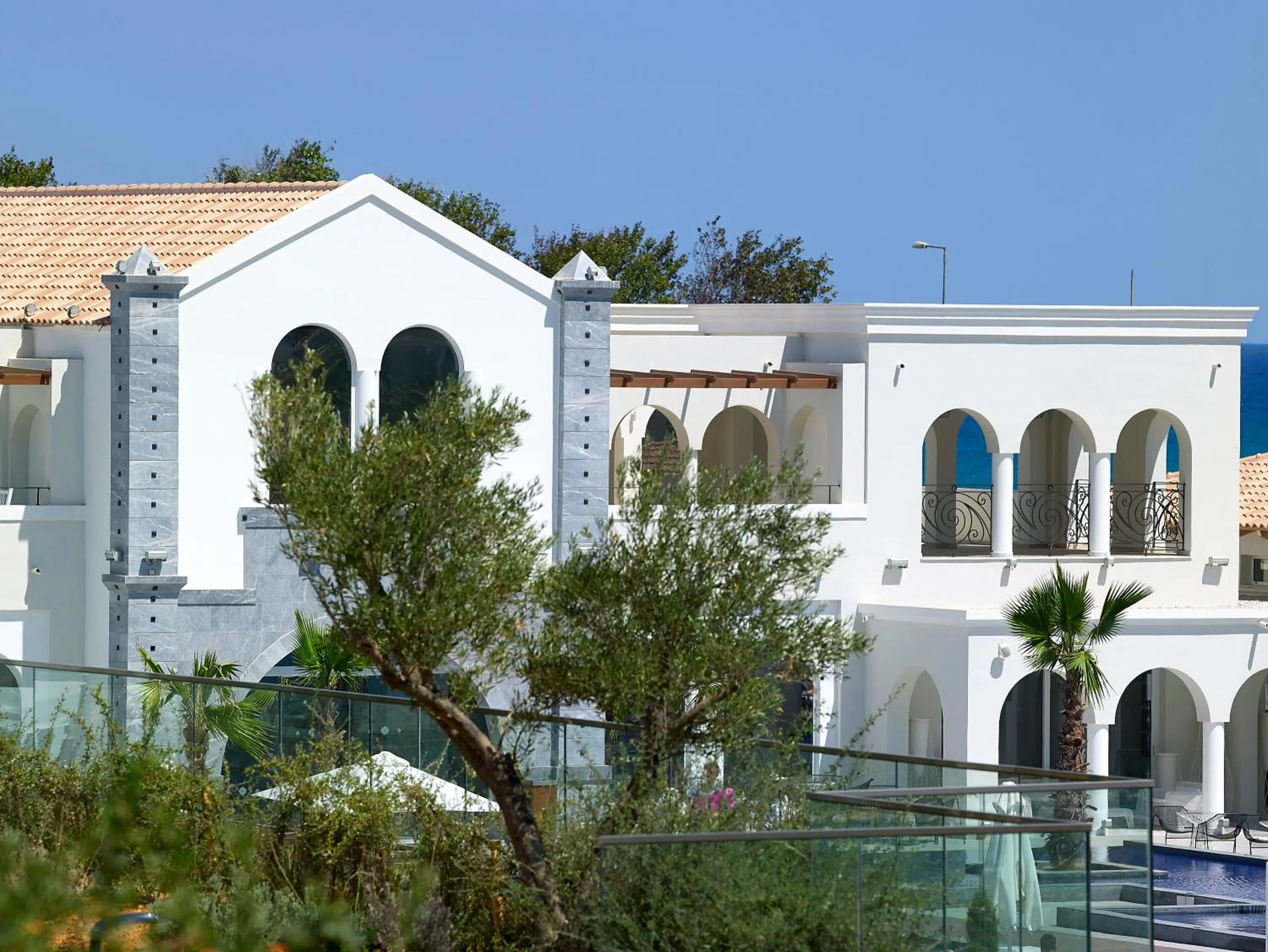 Facade/entrance in Anemos Luxury Grand Resort